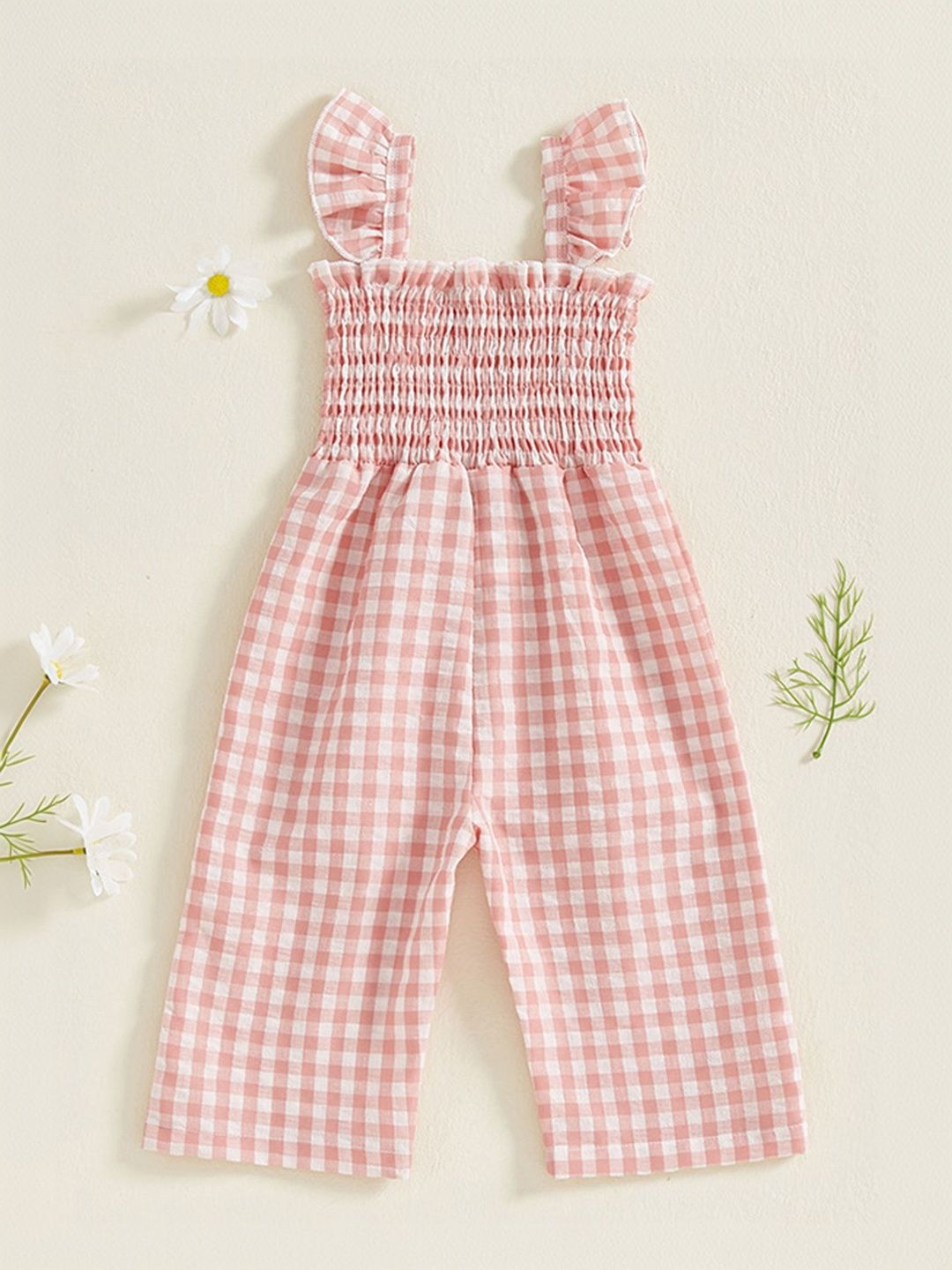 LULU & SKY Girls Checked Basic Jumpsuit-picture-54