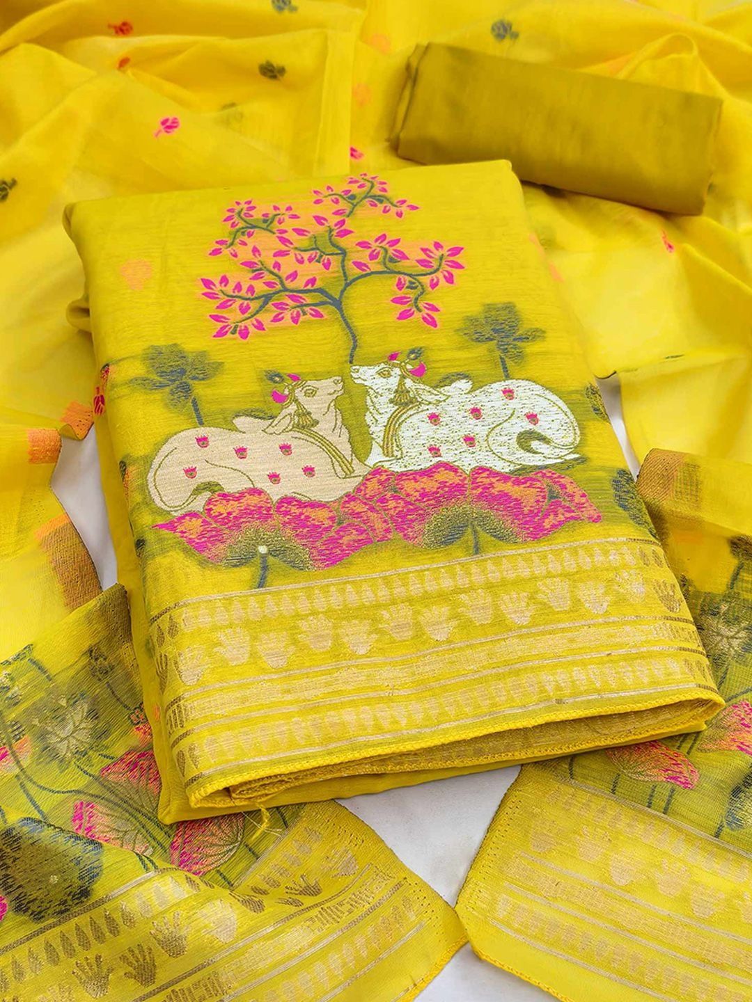 Peachmode Unstitched Dress Material-picture-10