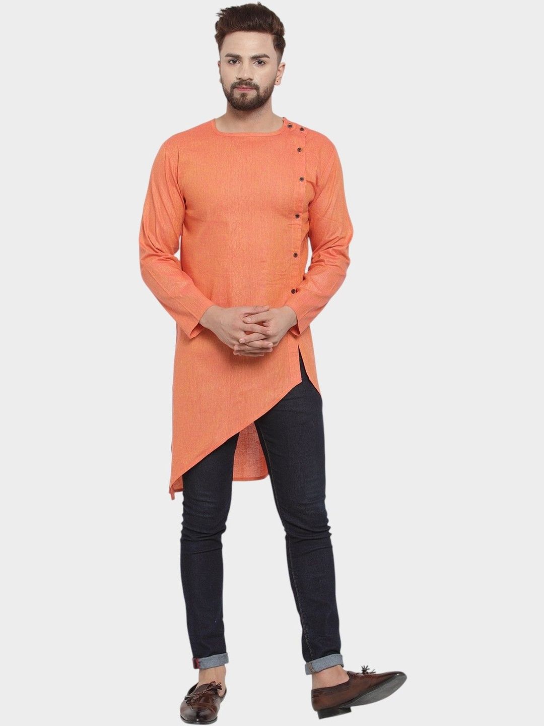 Enchanted Drapes Men Asymmetric Kurta-picture-23