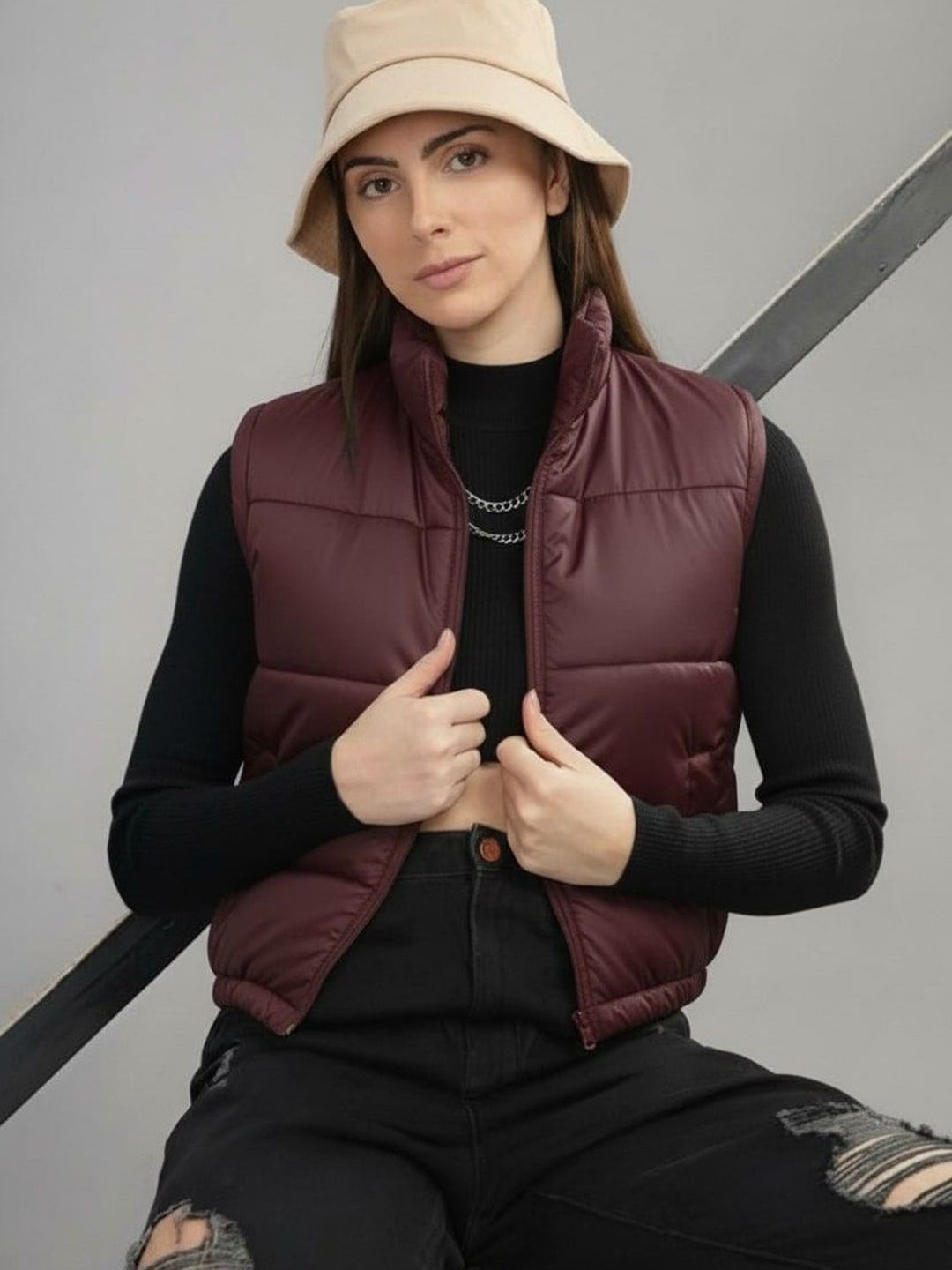 LEGITLOOKS Women Lightweight Crop Outdoor Puffer Jacket-picture-37