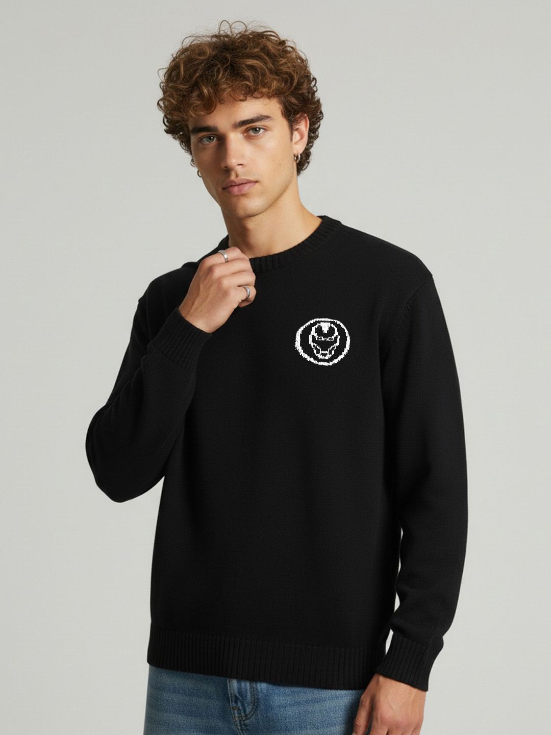 glitchez Acrylic Iron Man Graphic Printed Pullover-picture-10