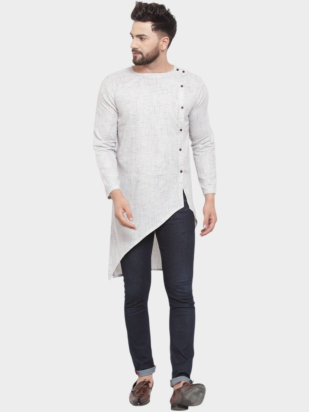 Enchanted Drapes Men Asymmetric Kurta-picture-24