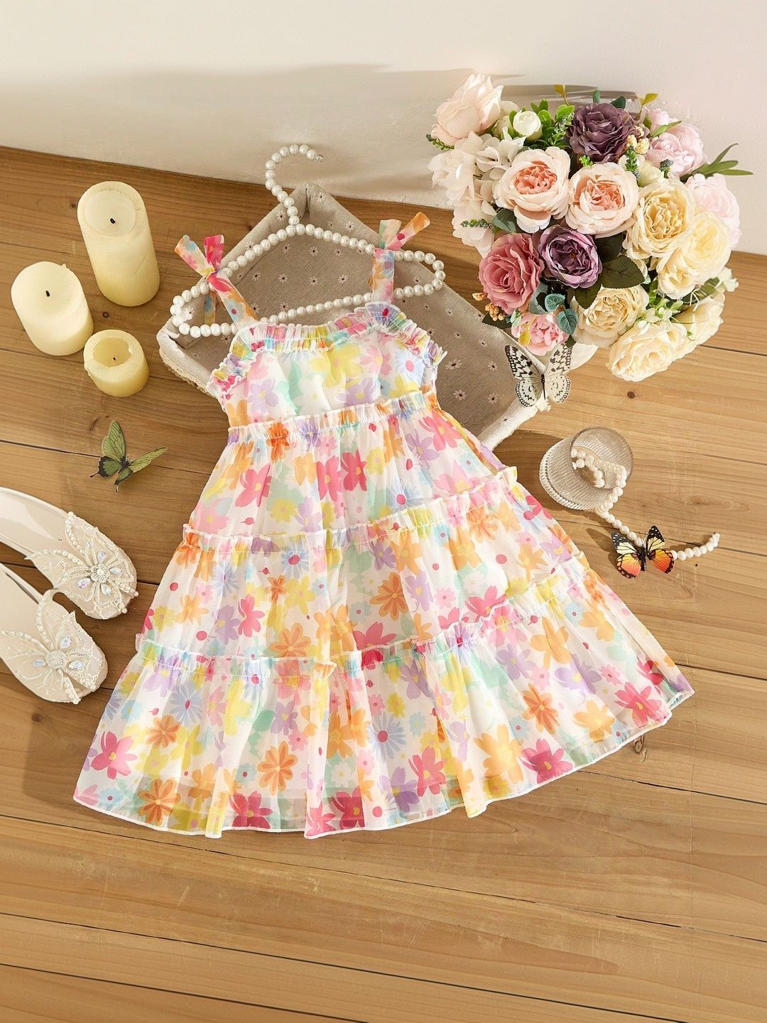 DHARMIKAAY TRENDZ Floral Print Fit & Flare Dress