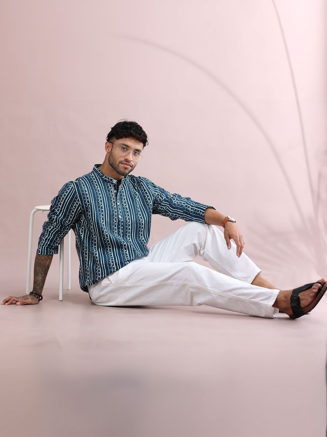 FILORI STUDIO Men Printed Indie Prints Kurta-picture-53