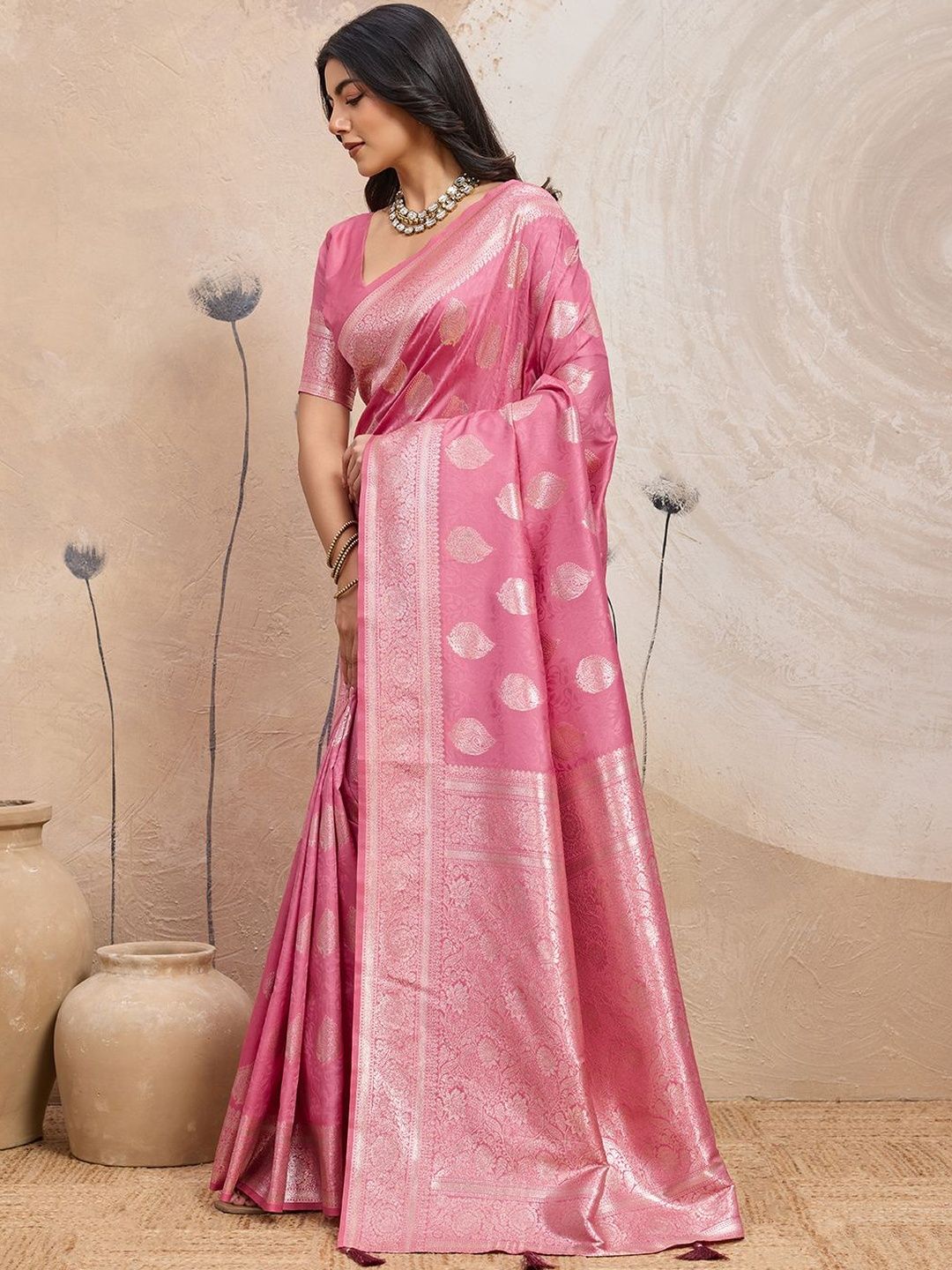 PBS PRINTS Woven Design Zari Art Silk Heavy Work Banarasi Saree-picture-19