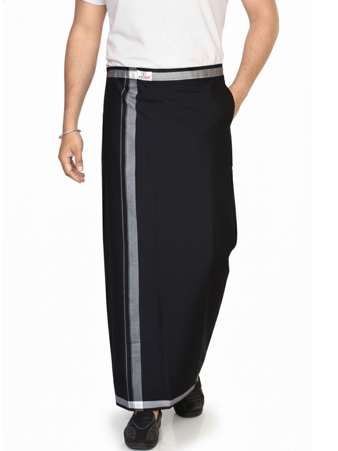 TUNI MANI Men Cotton Velcro Pocket Dhoti-picture-20