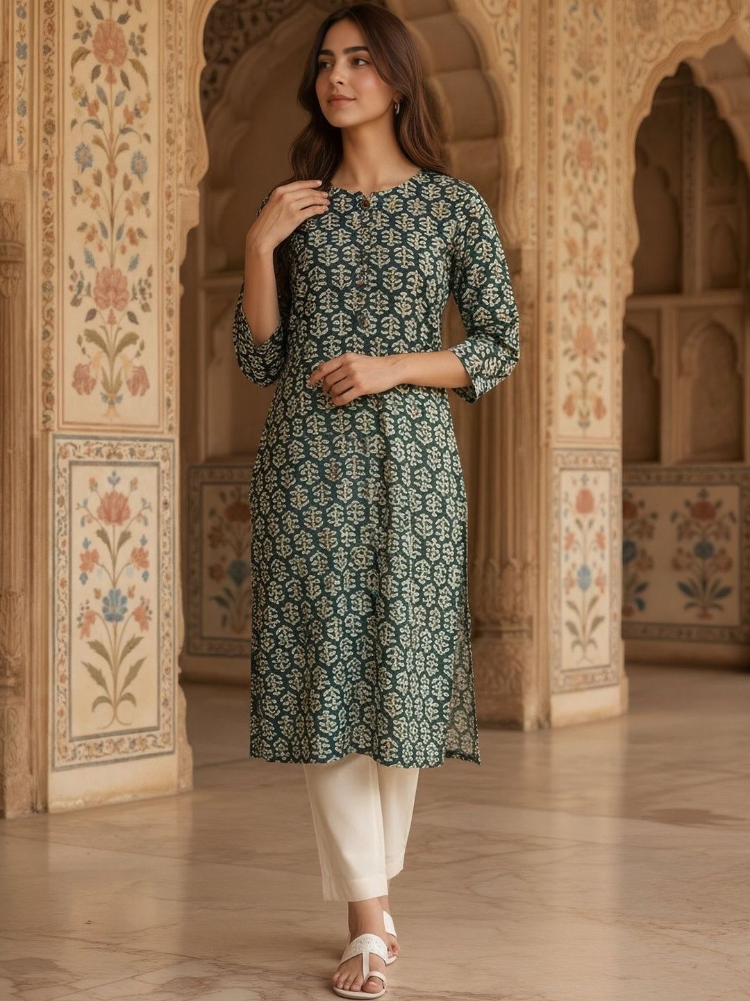 Rangita Women Ethnic Motifs Printed Indie Prints Kurta-picture-33