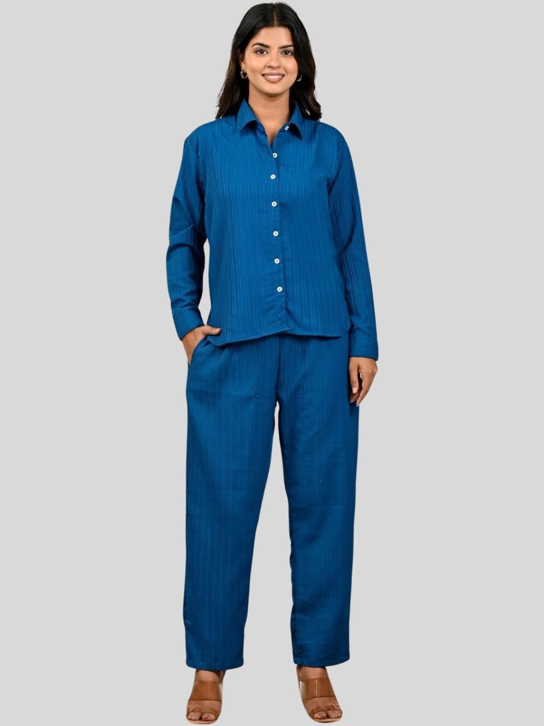 QUACLO Shirt Collar Neck Shirt With Trousers Co-Ords-picture-10