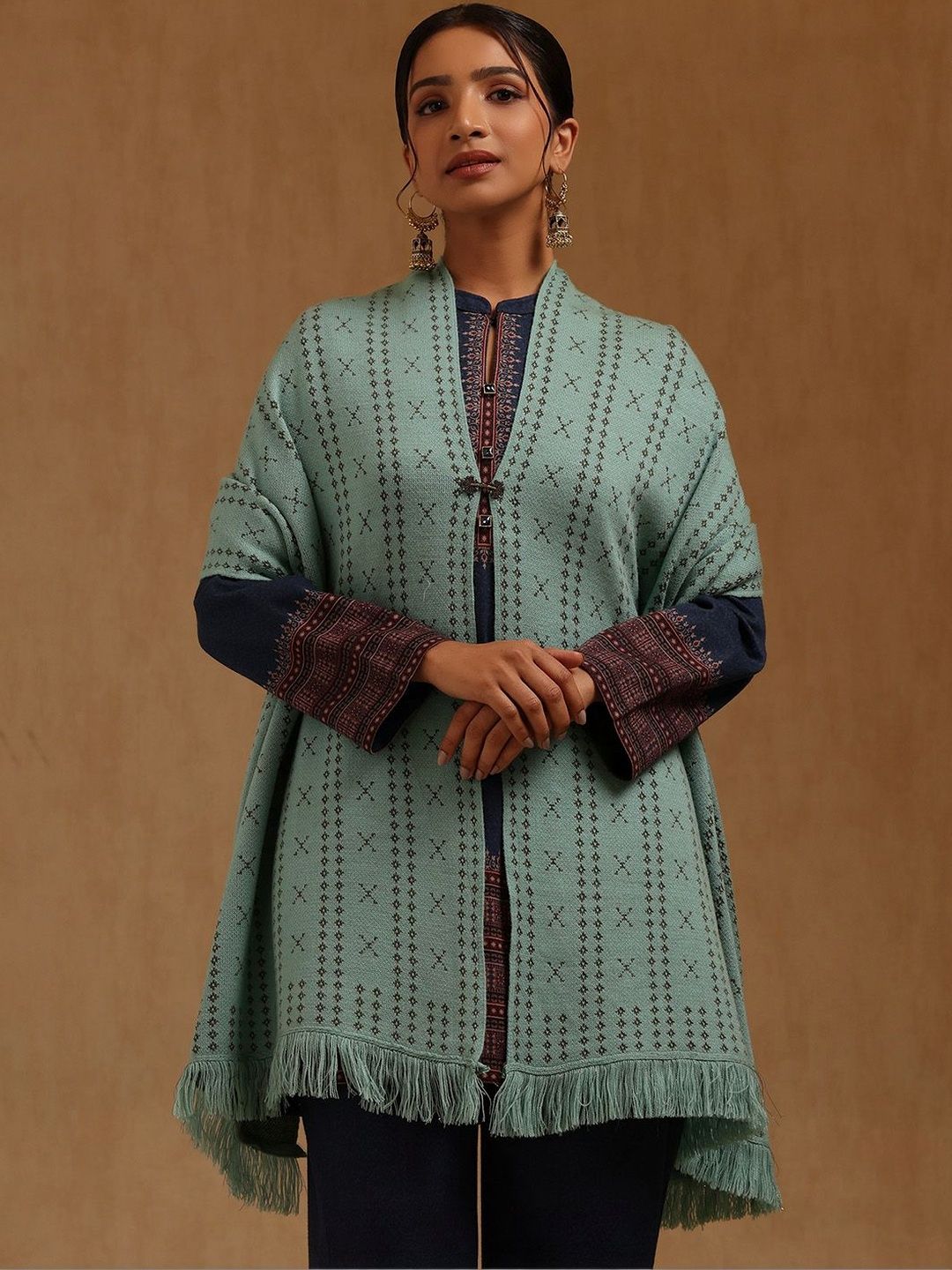 Soch Women Ethnic Motifs Acrylic Shawl