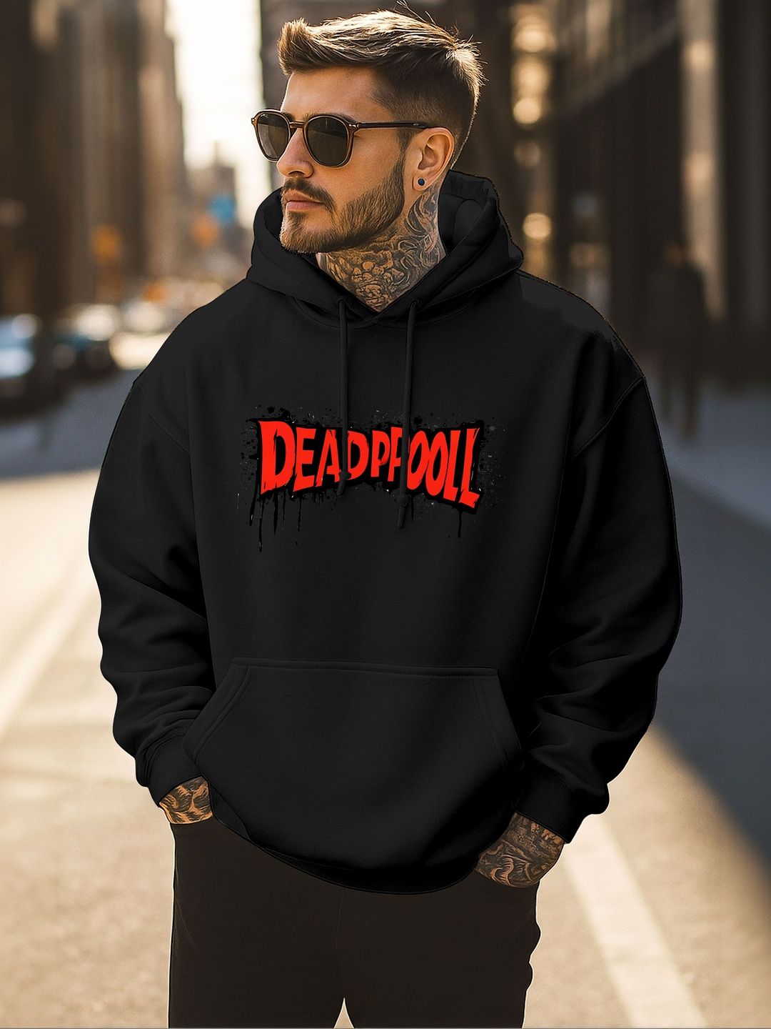 Triptee Men Printed Hooded Sweatshirt-picture-13