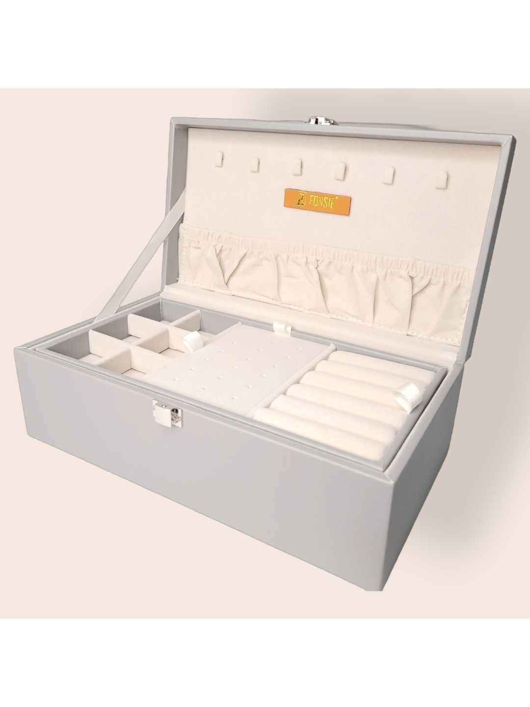 Fonsie Grey Set of 1 Reusable Jewellery Organiser Organisers-picture-37