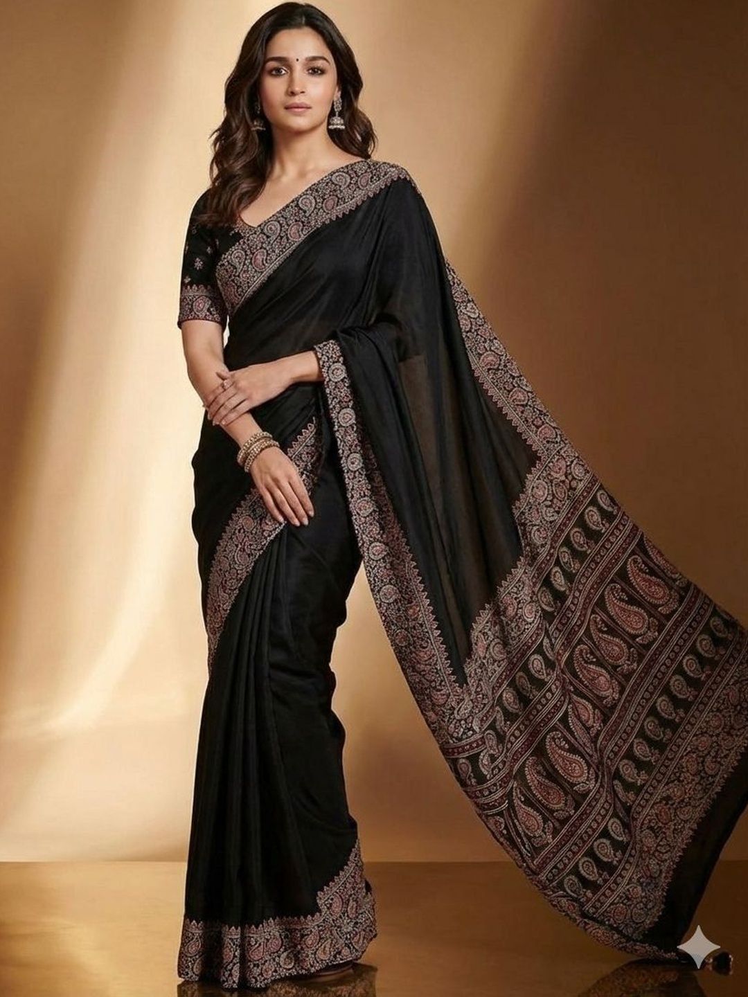 Mitera Paisley Silk Blend Saree-picture-18