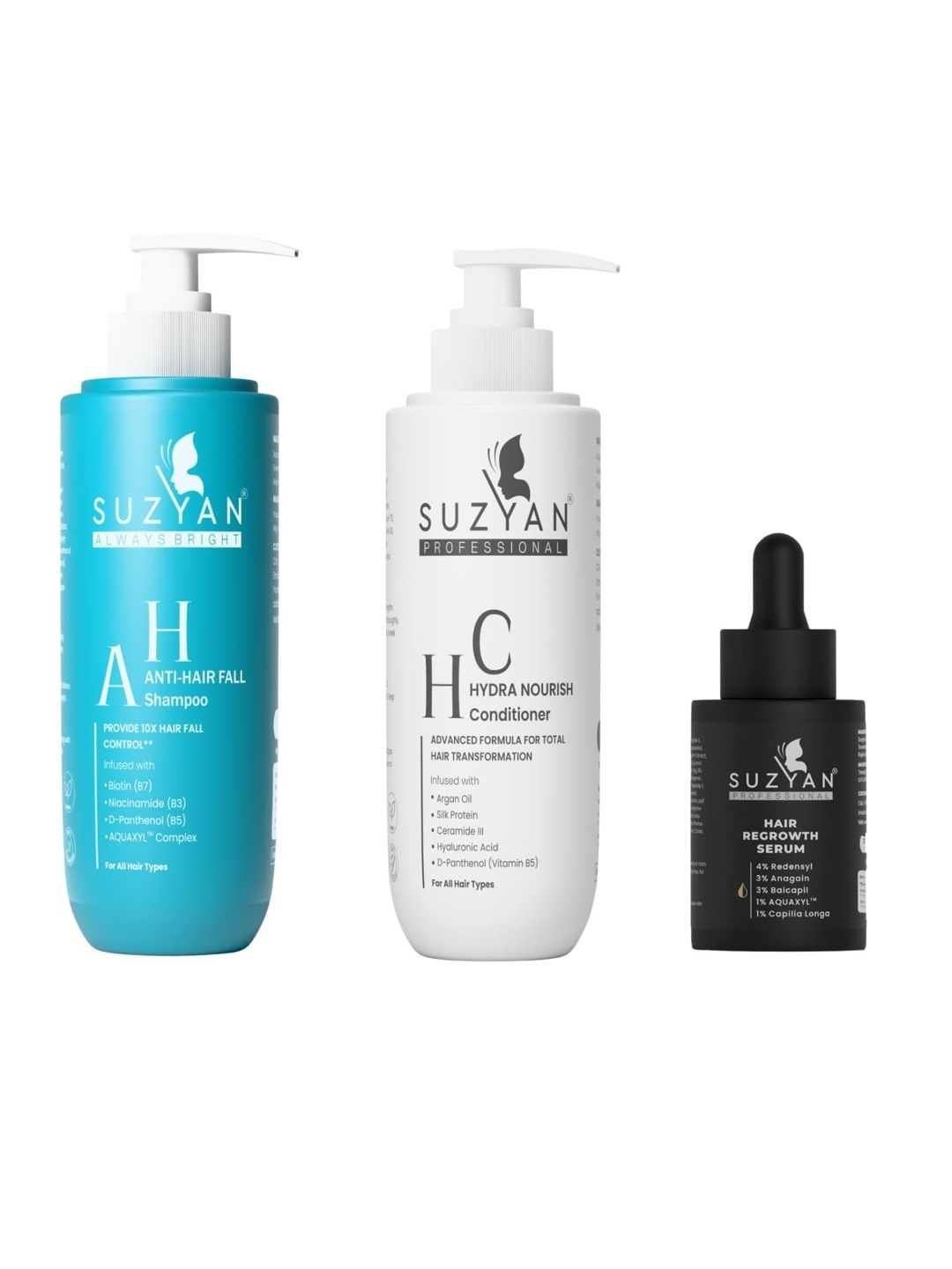 SUZYAN Set Of 3 Anti Hairfall Shampoo, Nourish Conditioner & Hair Regrowth Serum-picture-31