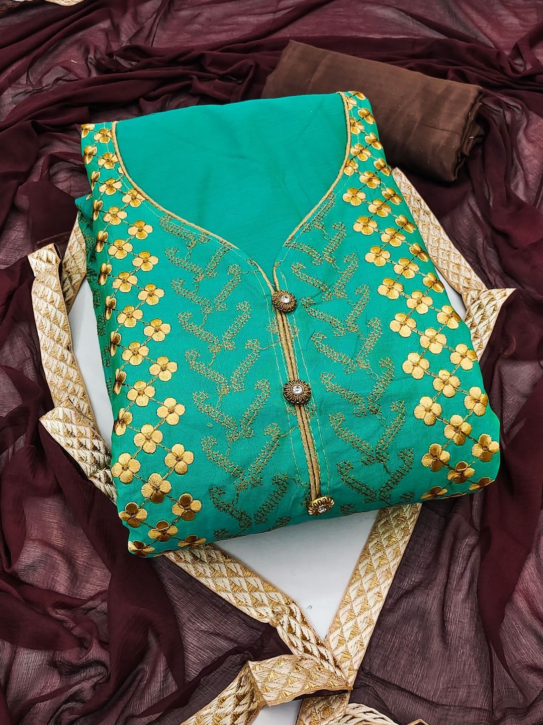 MANVAA Embroidered Unstitched Dress Material-image-42