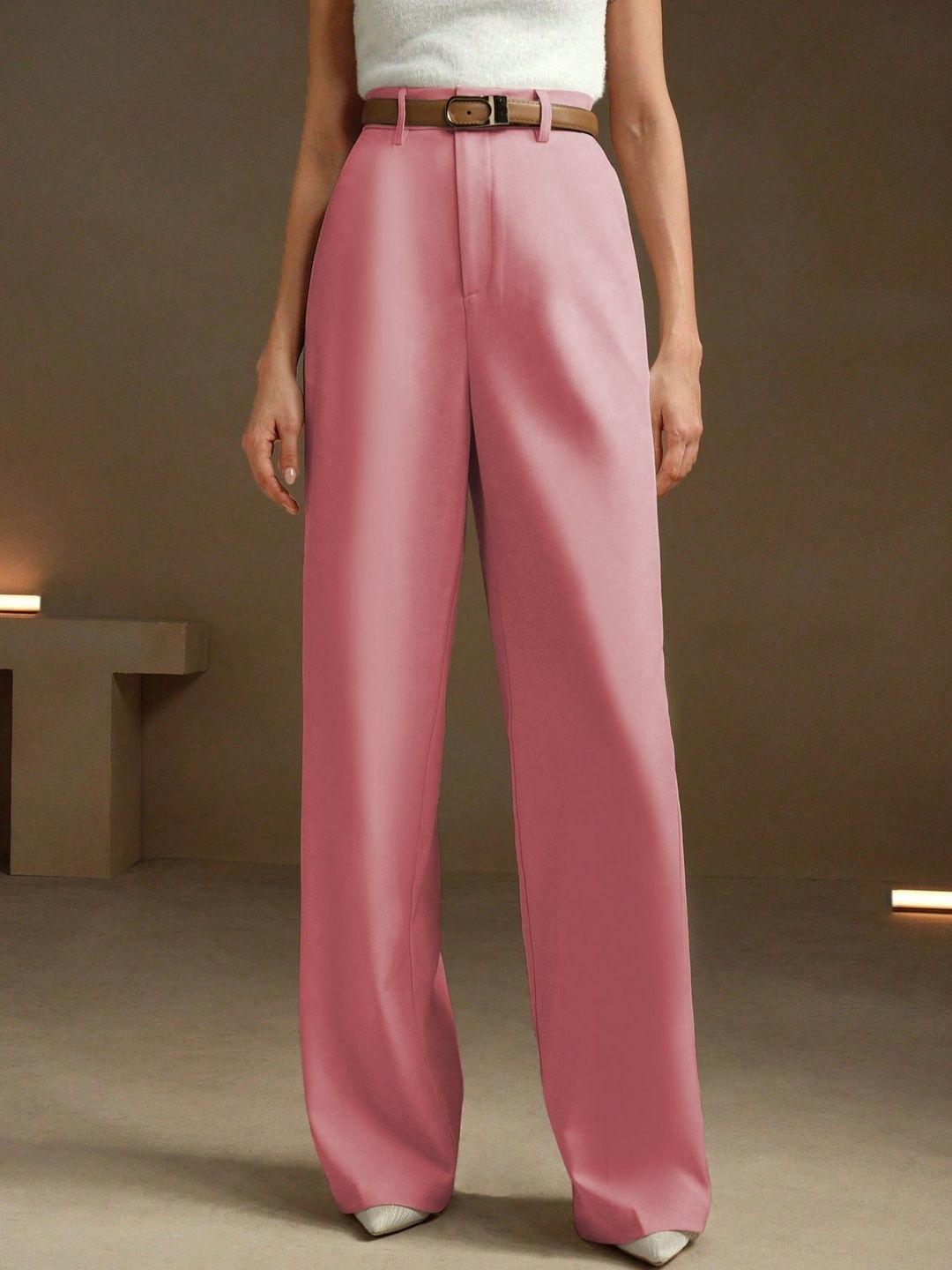 TOOCHKI Women Relaxed Straight Leg High-Rise Non Iron Trousers-picture-33