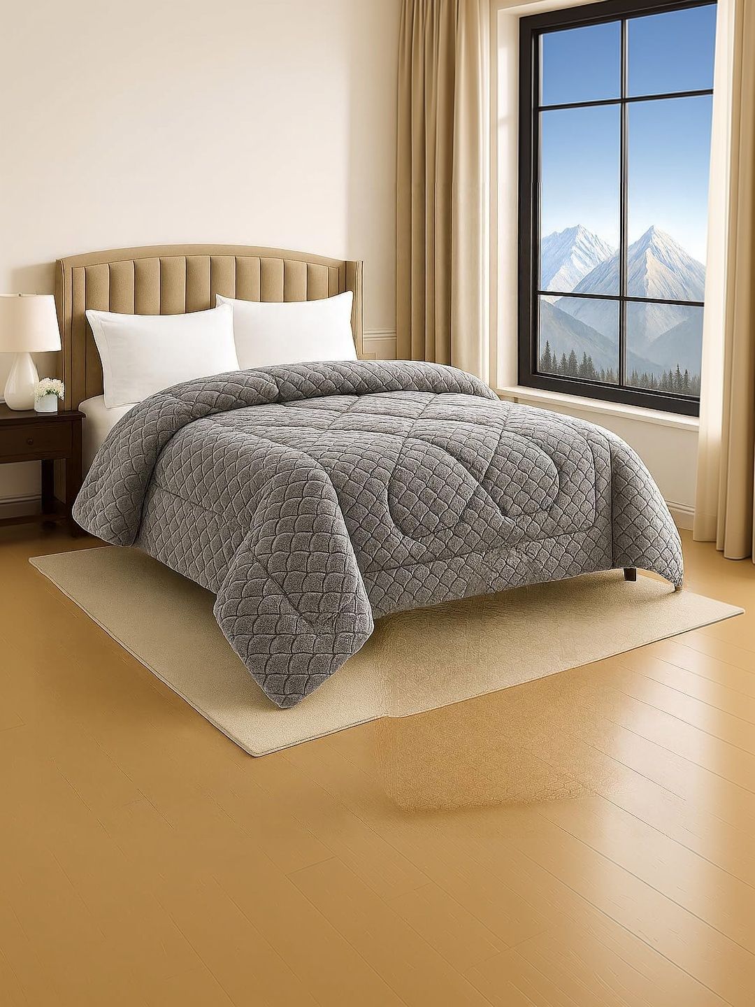 Signature & Grey Geometric Mink Heavy Winter Blanket-picture-31