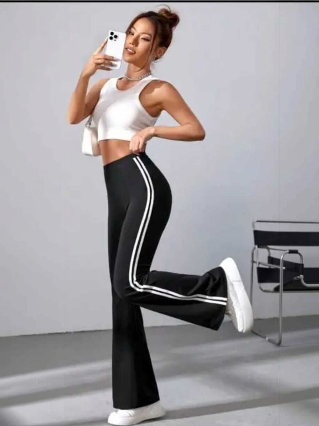 L Fashion Jeans High Rise Flared Yoga Tights-picture-58