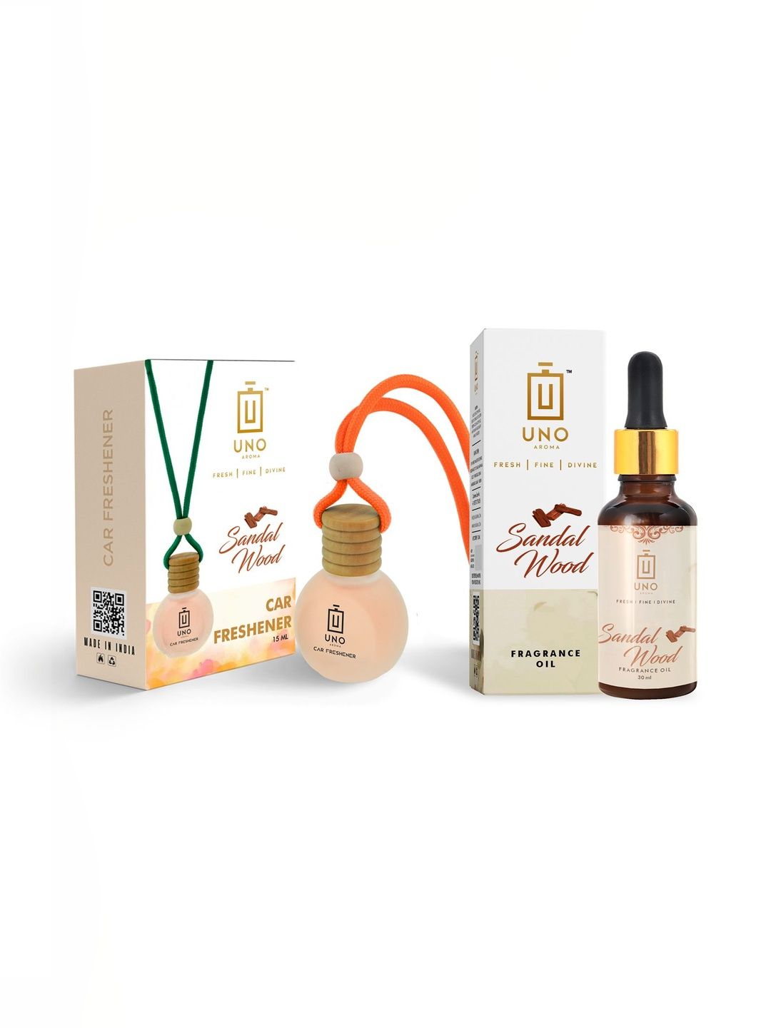 UNO AROMA Sandal Wood Car Freshener With Refill Pack - 45ml-picture-31