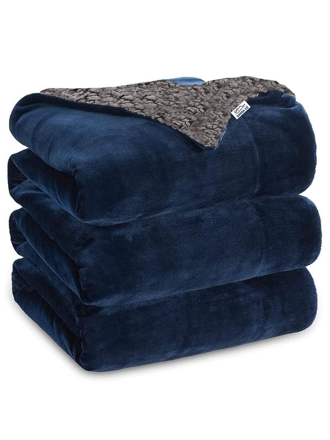 GADDA CO Blue & Black Fleece Blanket-picture-11