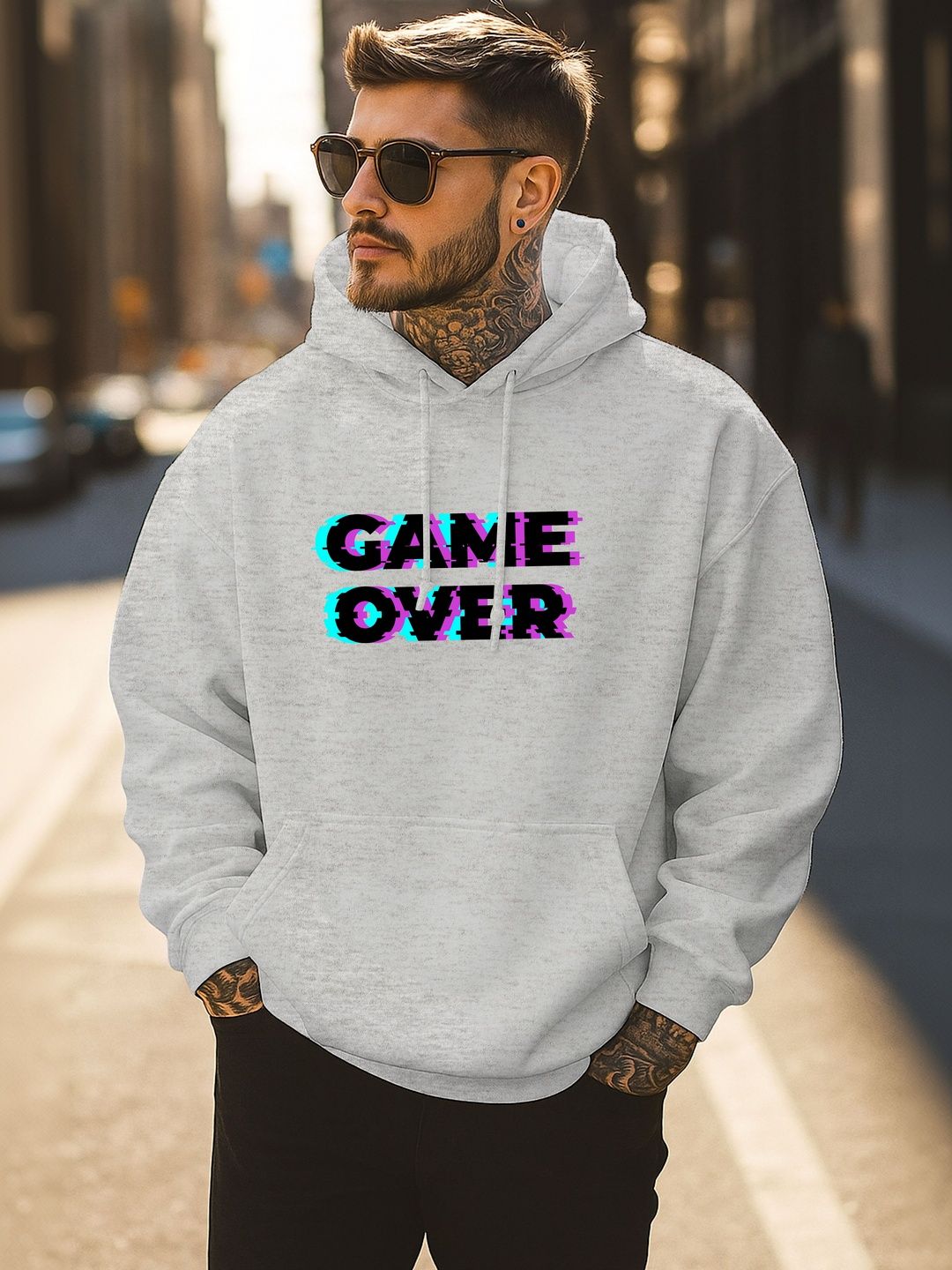 Triptee Men Printed Hooded Sweatshirt-picture-34