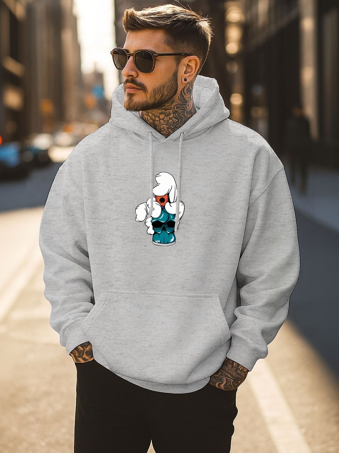 Triptee Men Printed Hooded Sweatshirt-picture-47
