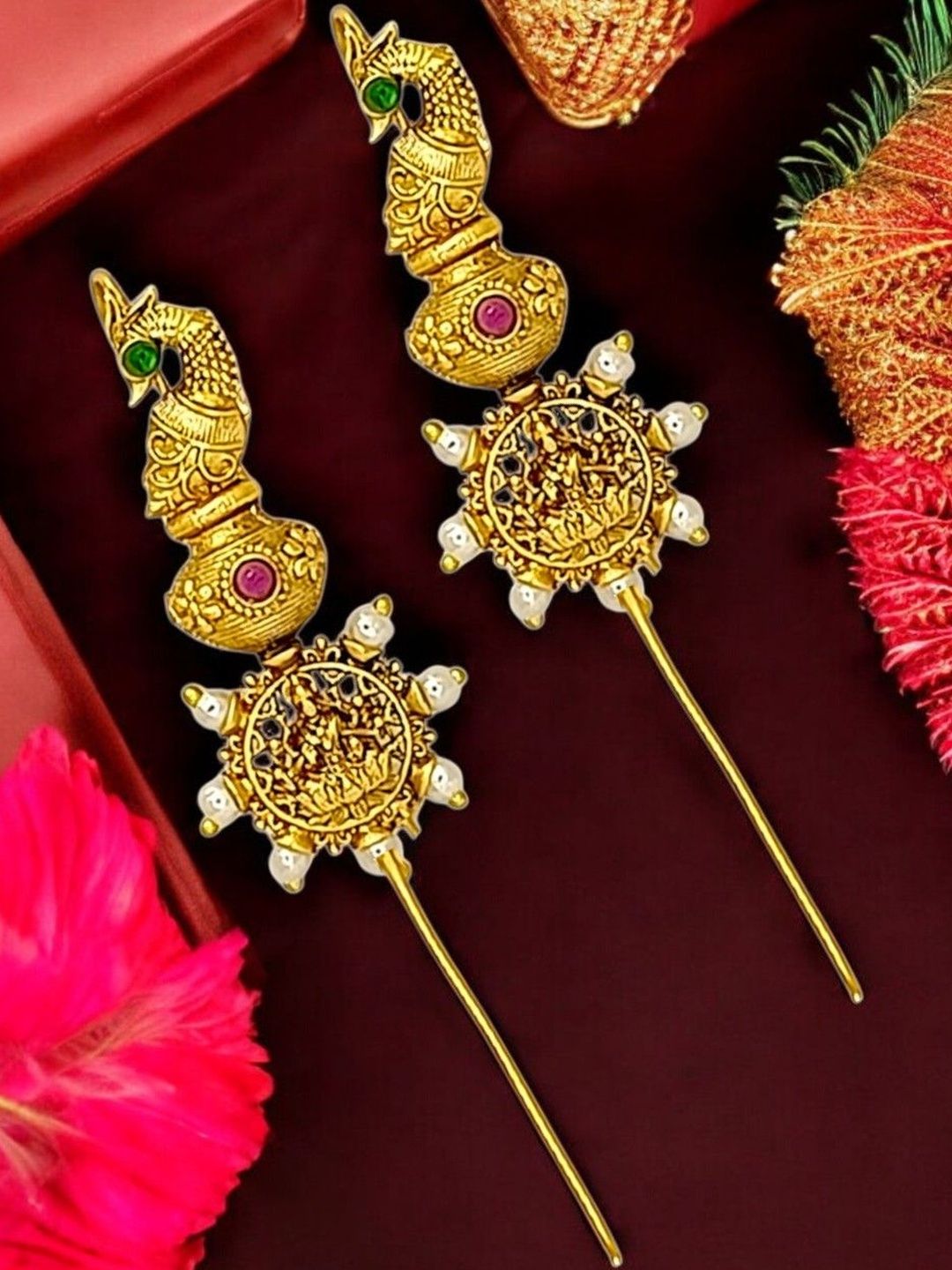 FEMMIBELLA Peacock Shaped Ear Cuff Earrings-picture-56