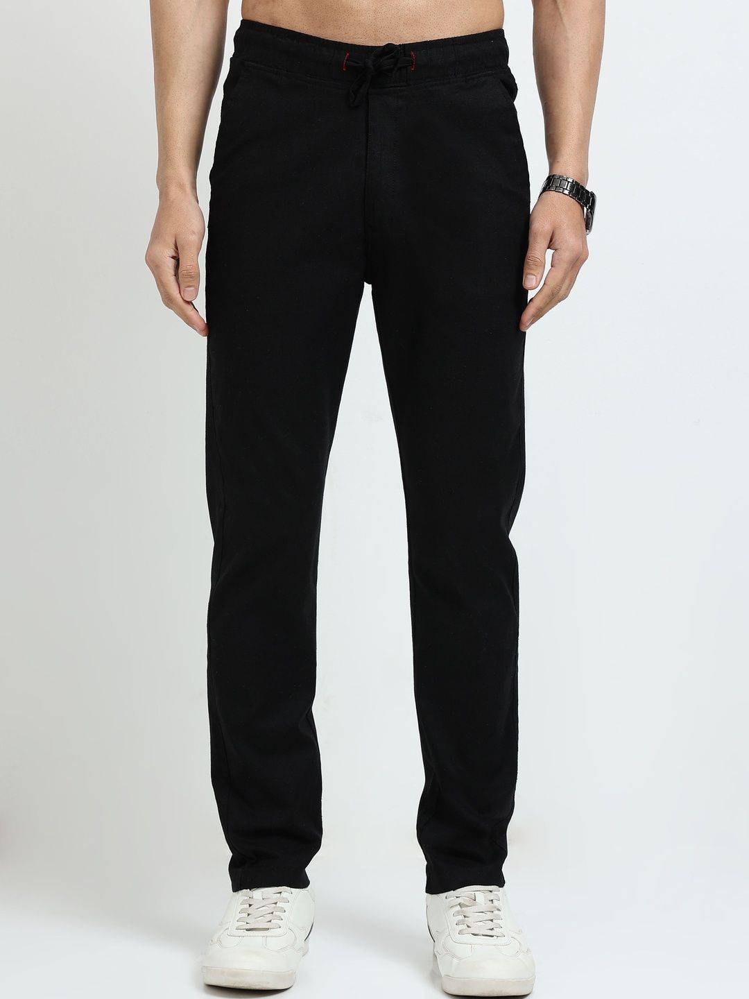 U.S. PITCHERS Men Smart Slim Fit Trousers-picture-32