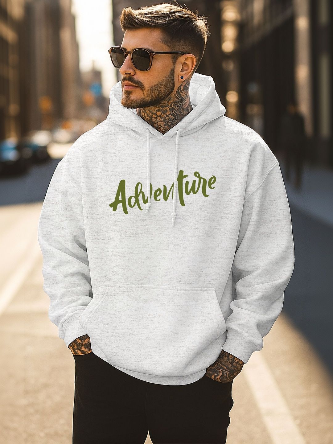Triptee Men Printed Hooded Sweatshirt-picture-14