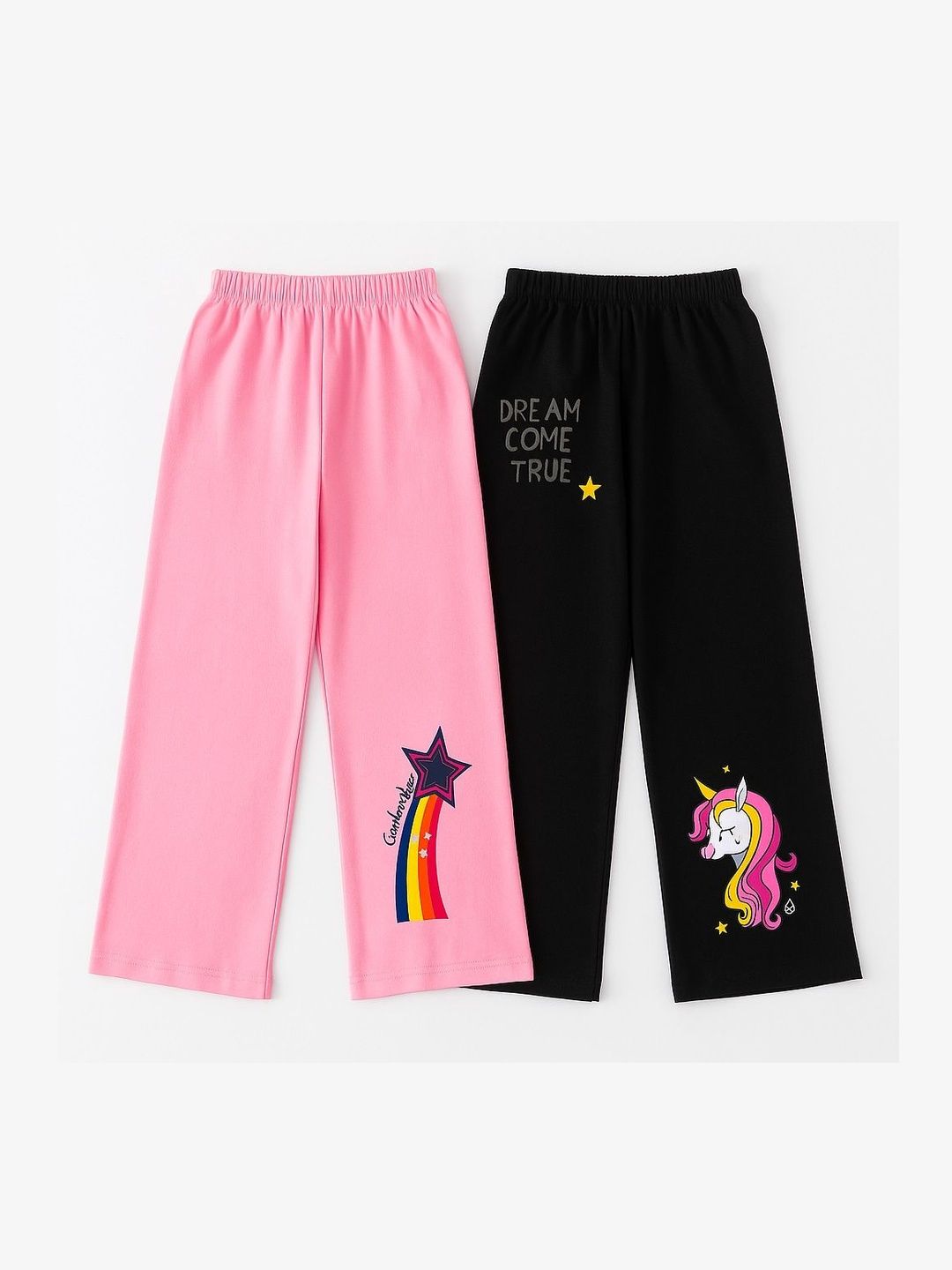 Kaff Girls Printed Relaxed Loose Fit Trousers-picture-48