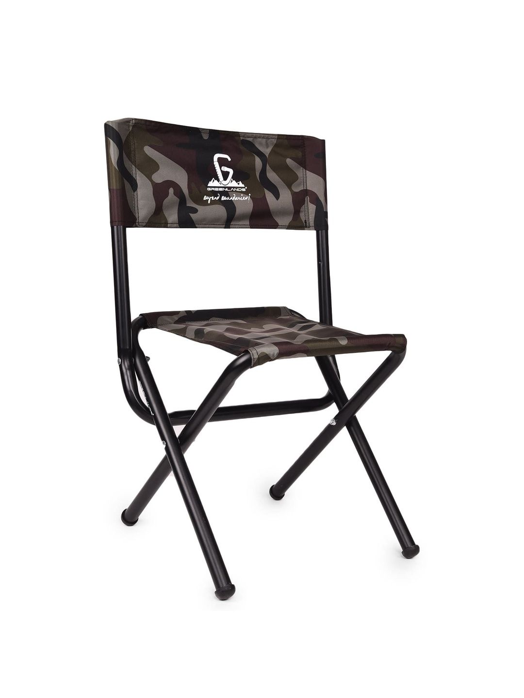 GREENLANDS Green & Grey Textured Stainless Steel Foldable Outdoor Chair