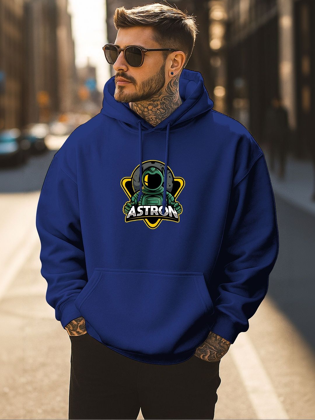 Triptee Men Printed Hooded Sweatshirt-image-42
