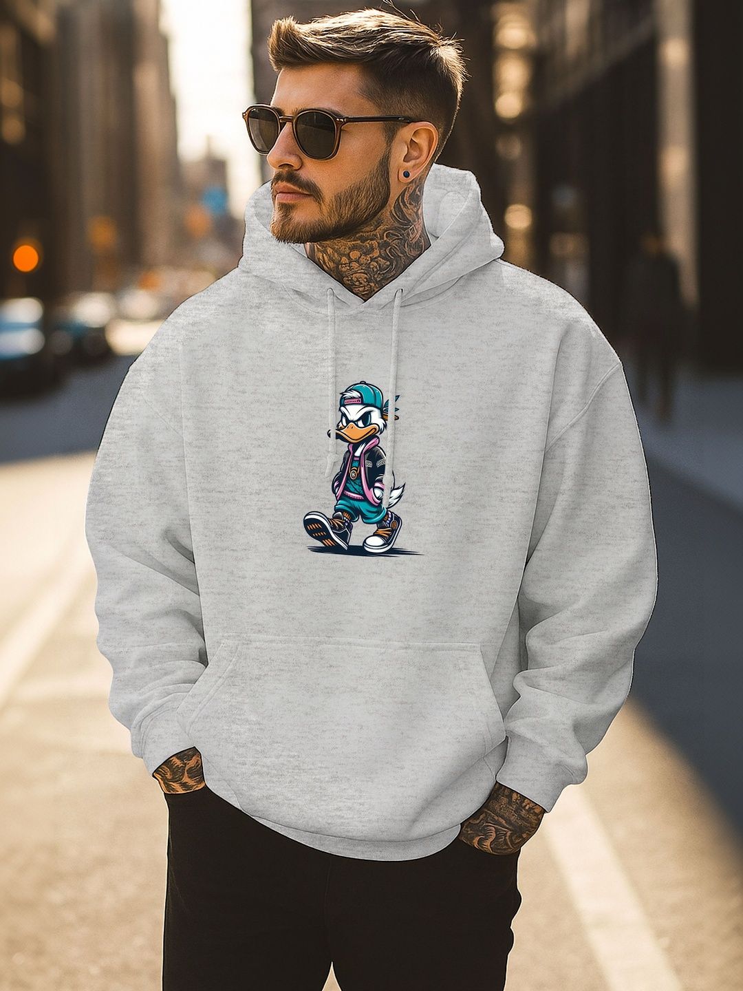 Triptee Men Printed Hooded Sweatshirt-picture-37