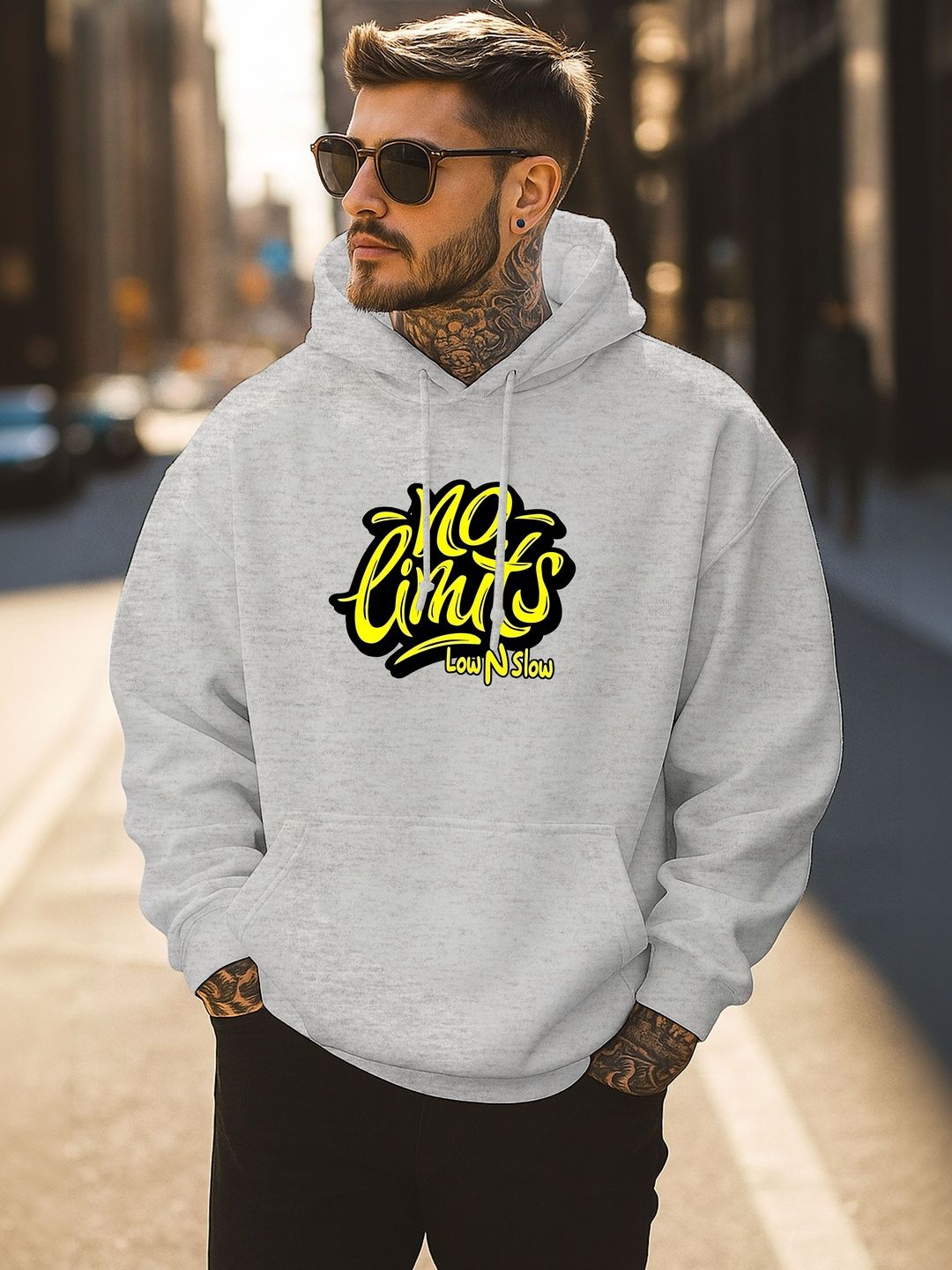 Triptee Men Printed Hooded Sweatshirt-image-35