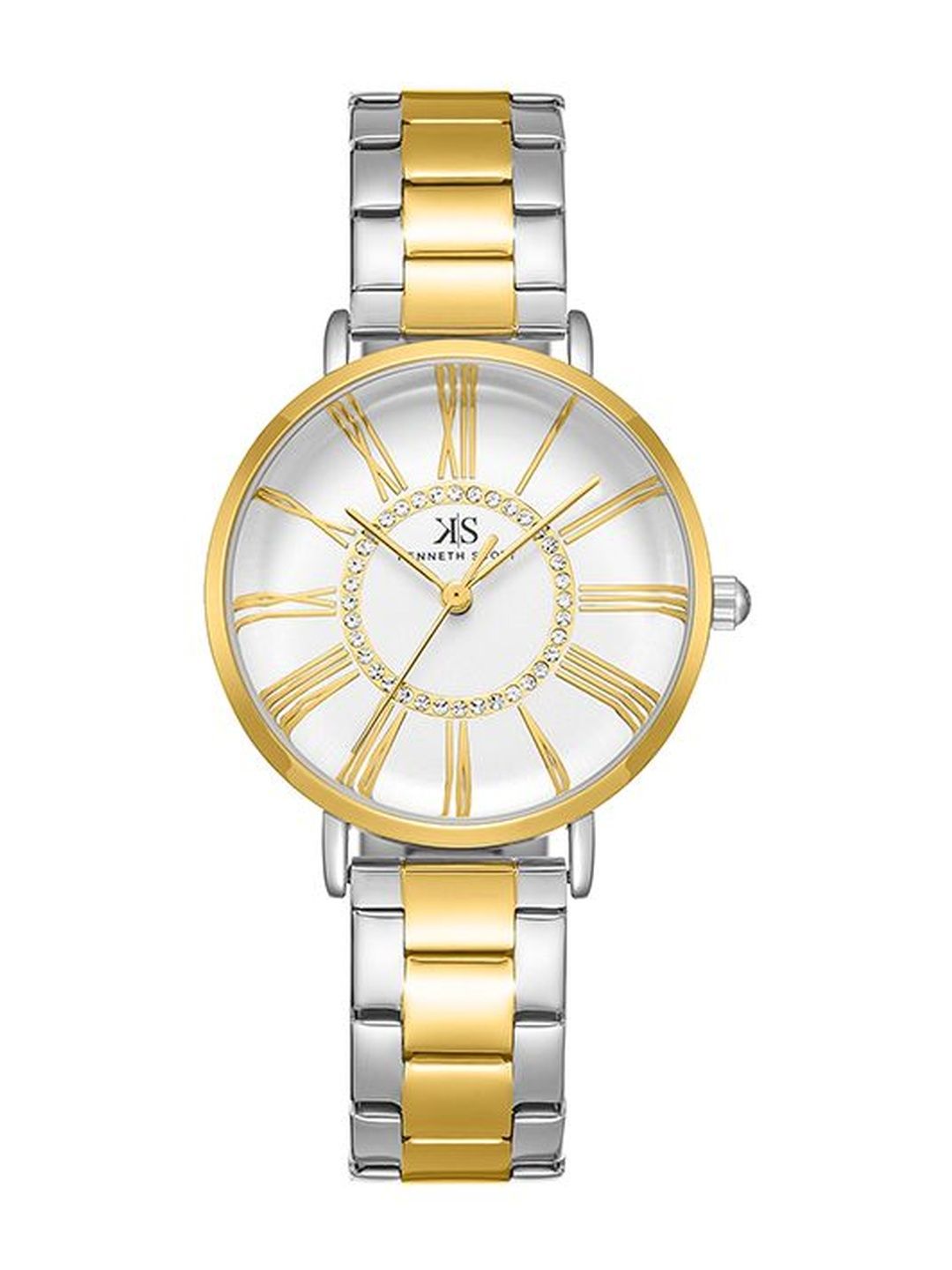 KENNETH SCOTT Women Embellished Dial & Stainless Steel Bracelet Style Straps Analogue Watch K23536-TBTW-picture-18