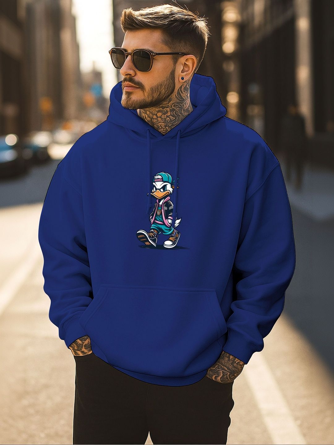 Triptee Men Printed Hooded Sweatshirt-image-49