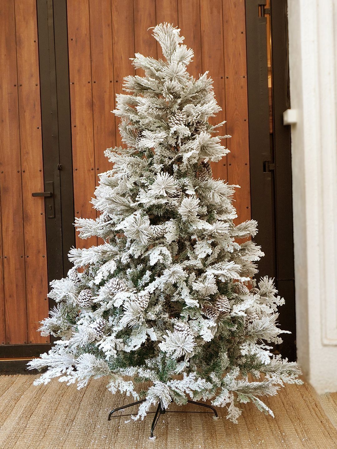 Little Surprise Box LLP 6.8 feet Heavy Frosty Long Snowy Leaves Xmas Tree-image-29