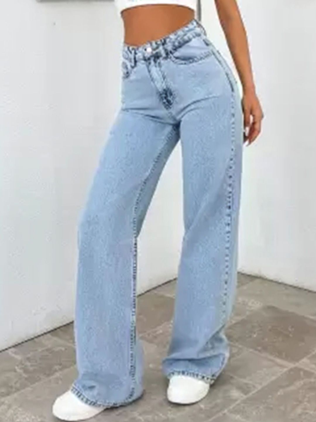 Mevan Women Regular Fit Mid-Rise Light Fade Stretchable Jeans-picture-37