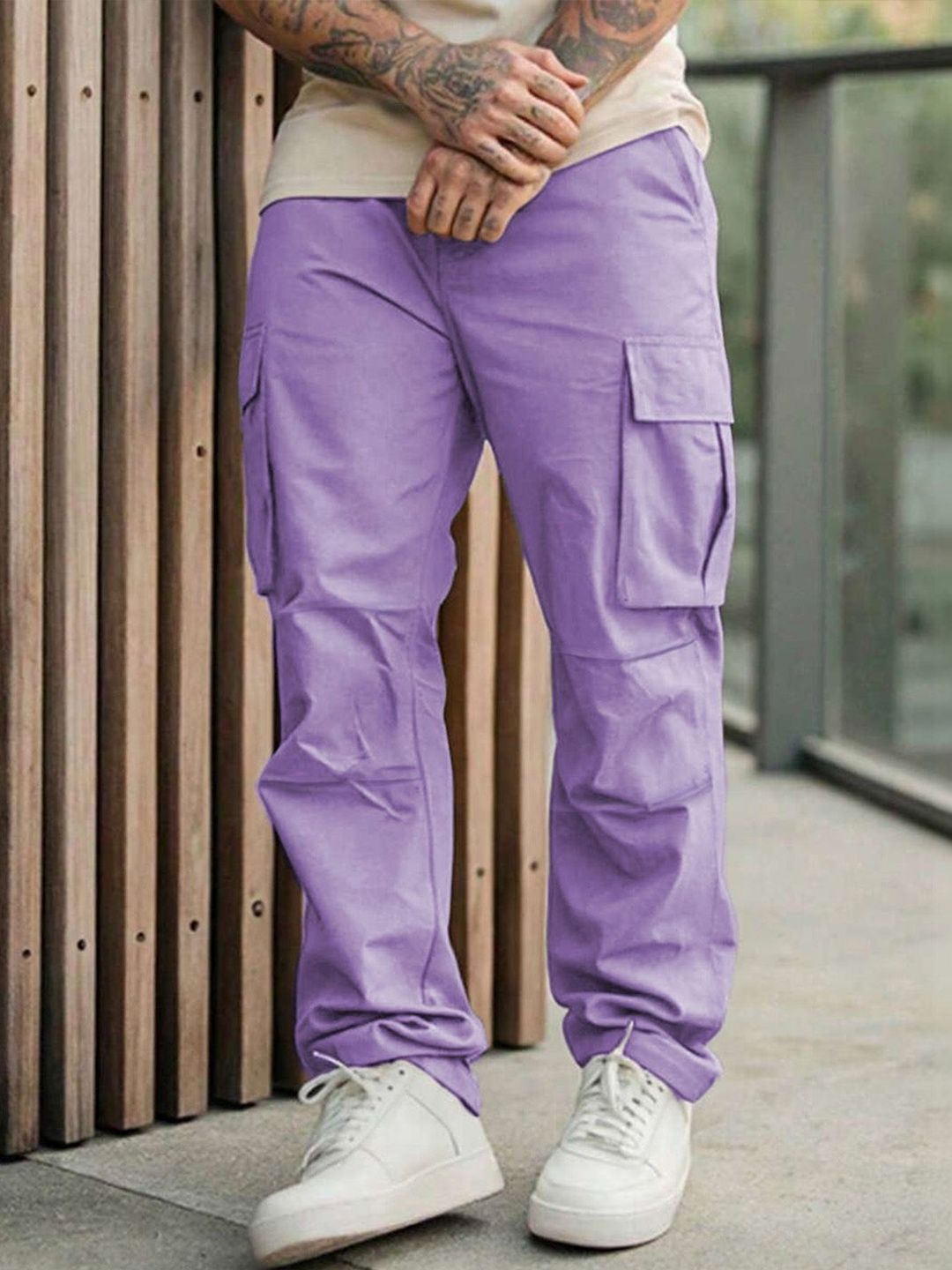 StyleCast x Revolte Men Easy Wash Cargos Trousers-image-38