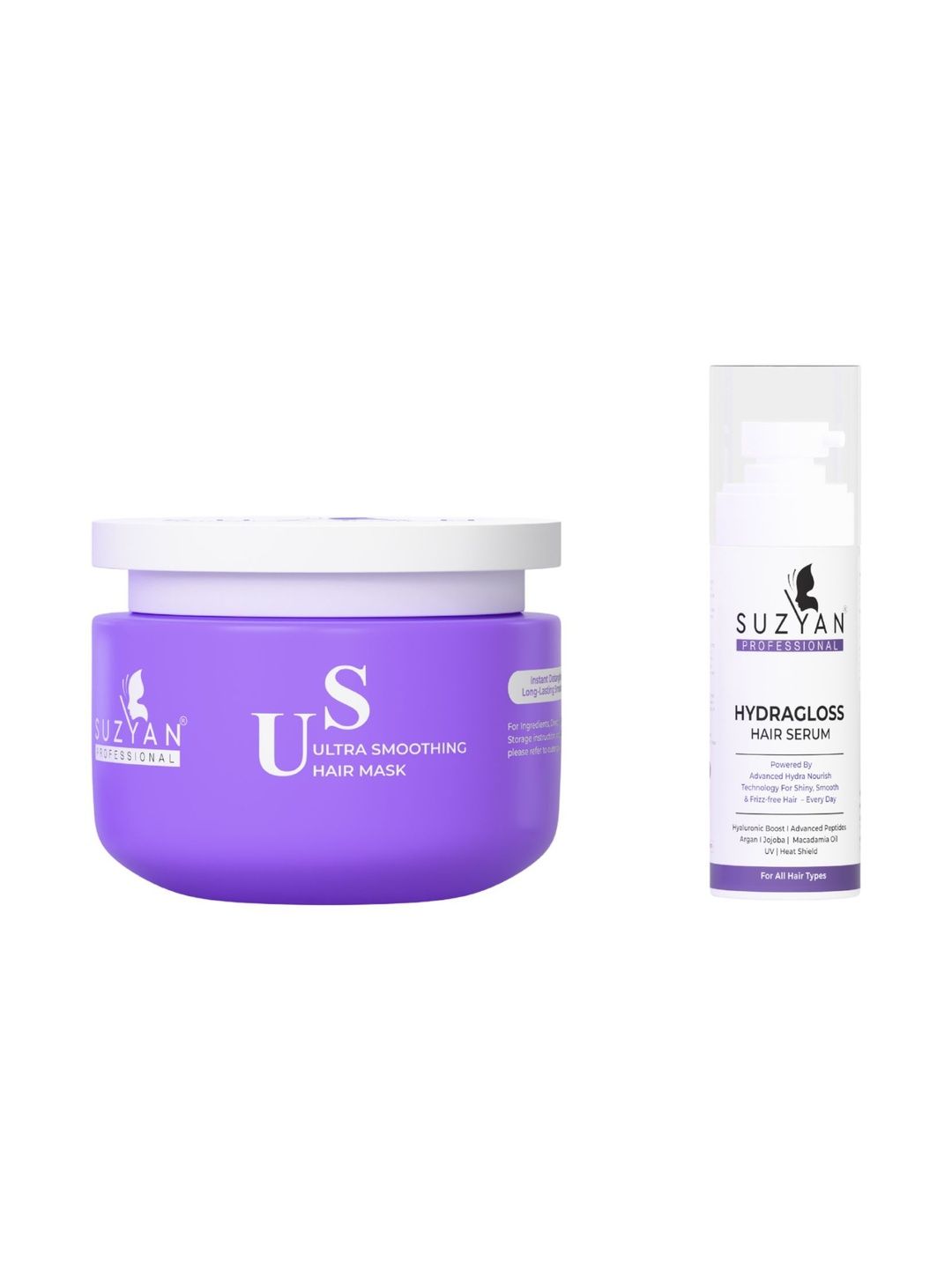 SUZYAN Set Of 2 Ultra Smoothing Hair Mask 200 g With Hydragloss Hair Serum 50 ml-image-29