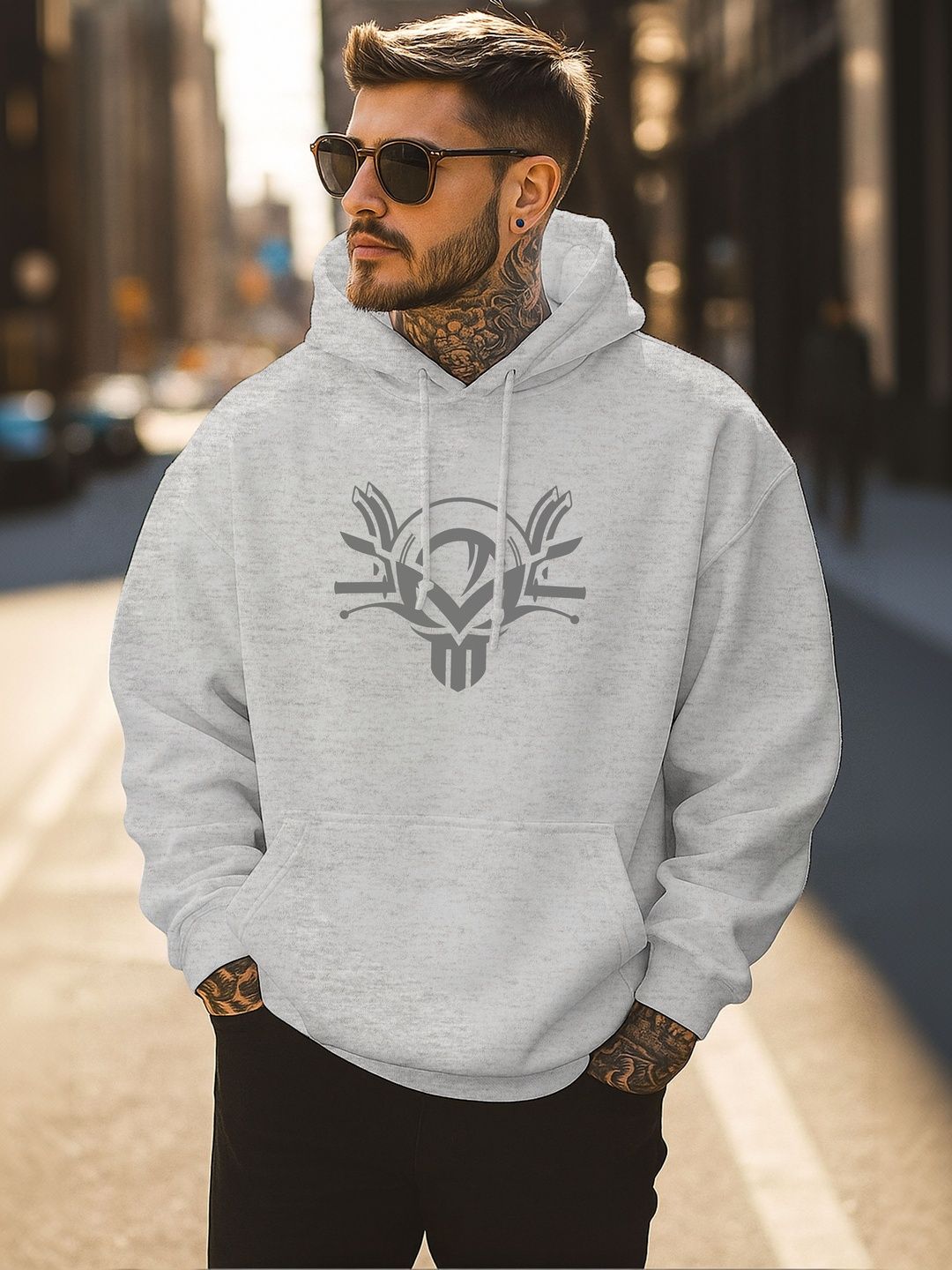 Triptee Men Printed Hooded Sweatshirt-picture-16