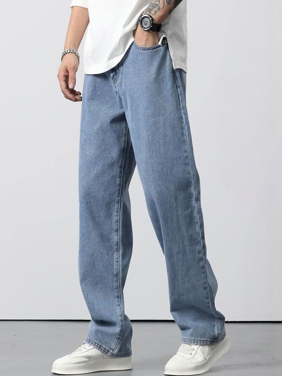 UNITED DENIM Men Loose Mid-Rise Stretchable Jeans-picture-19