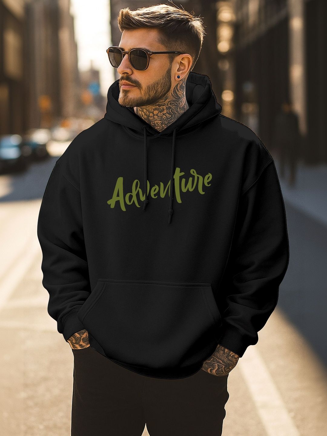 Triptee Men Printed Hooded Sweatshirt-picture-28