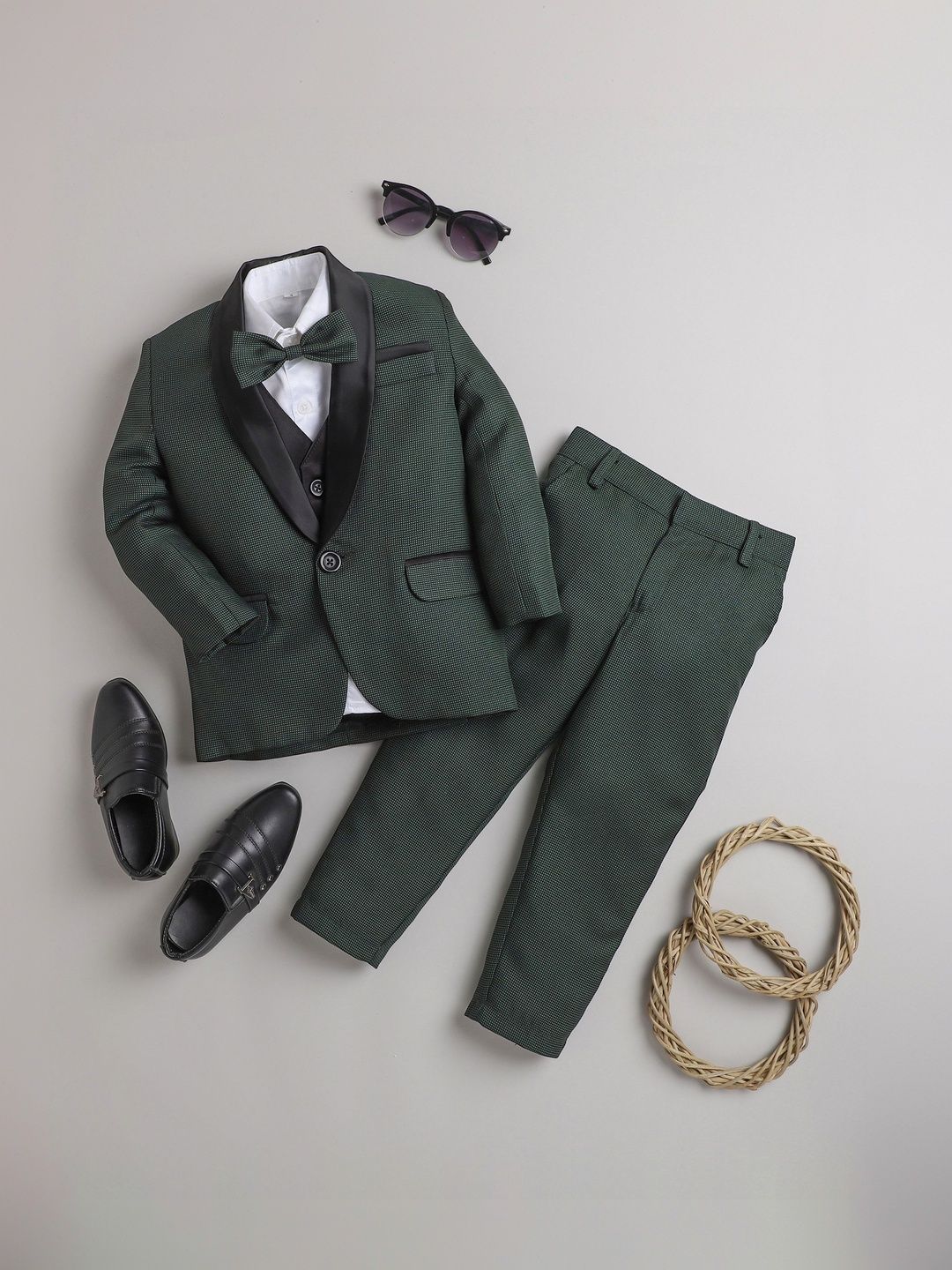 Sangria Boys Tuxedo Five-Piece Party Suits-picture-52