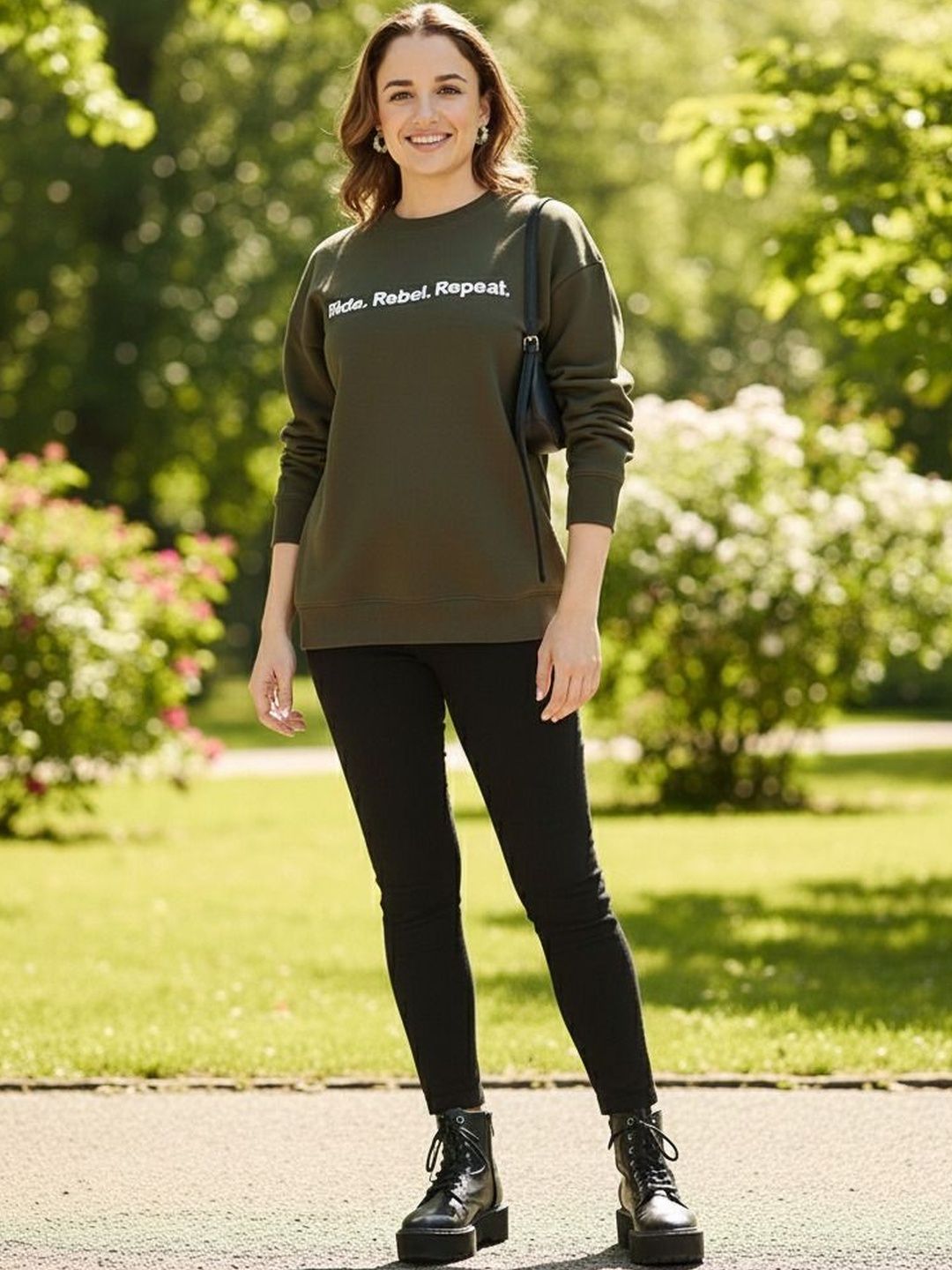 The Roadster Lifestyle Co Typography Printed Round Neck Pullover Sweatshirt-picture-18