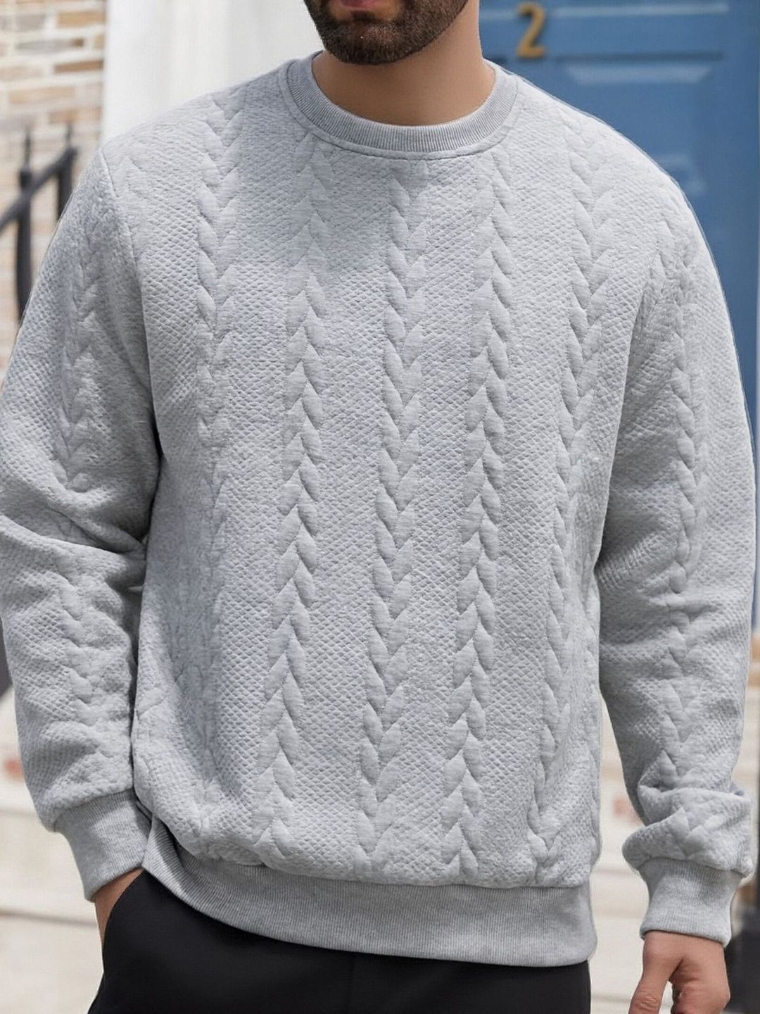 StyleCast x Revolte Men Cable Knit Pullover-picture-41