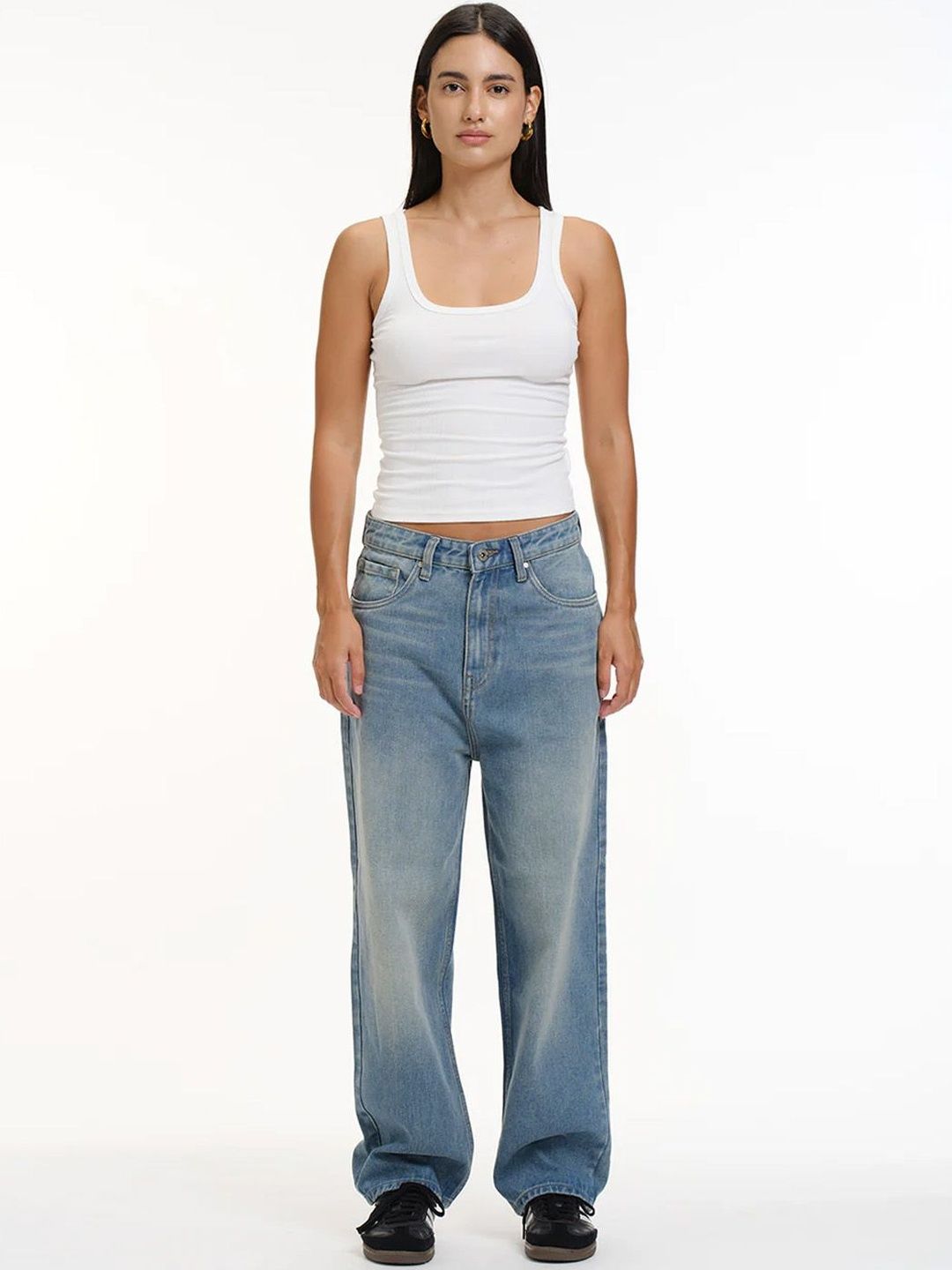 Bonkers Corner Wide Leg Mid-Rise Light Fade Jeans-picture-21