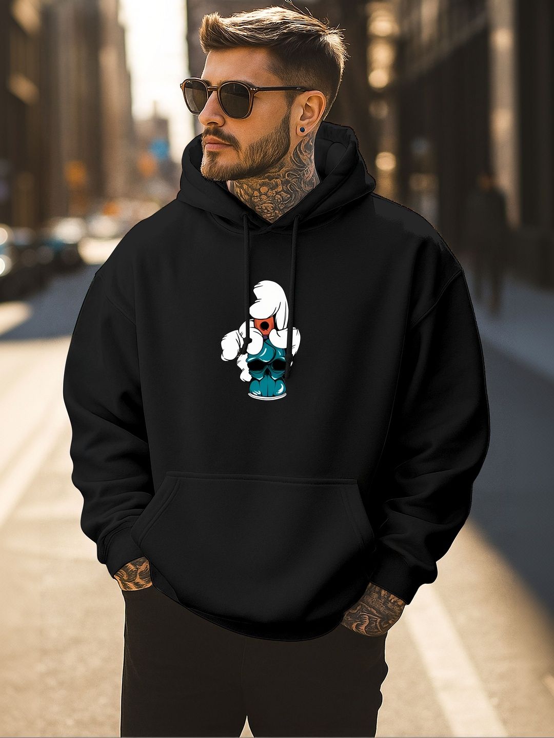 Triptee Men Printed Hooded Sweatshirt-image-45