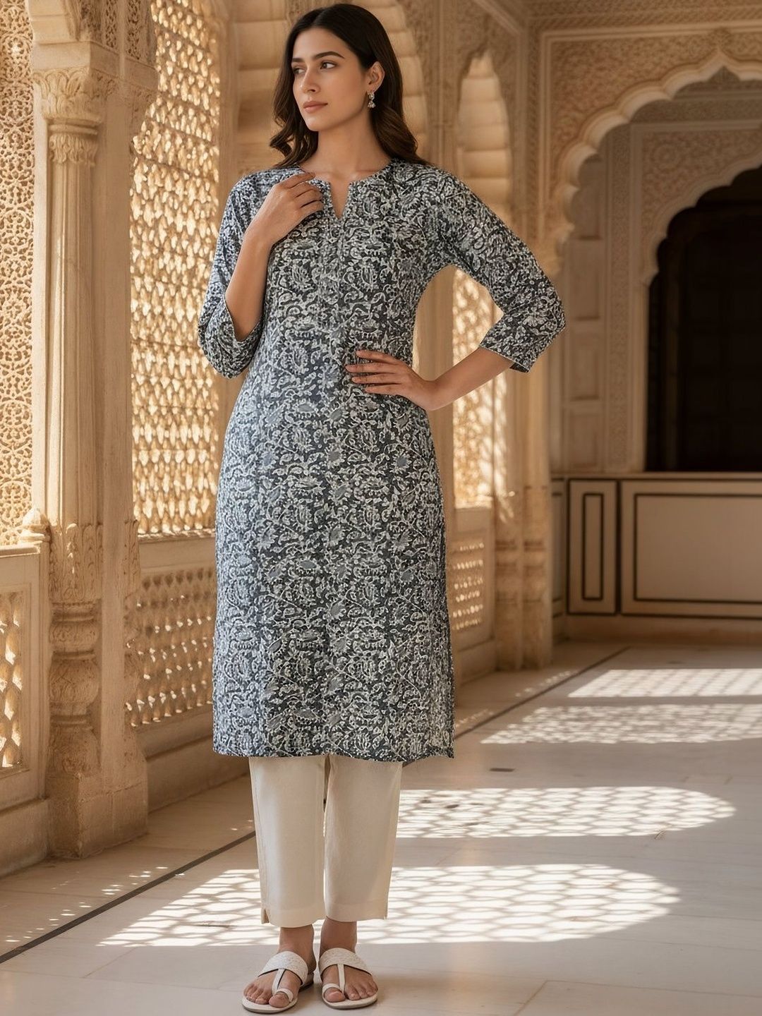 Rangita Women Ethnic Motifs Printed Indie Prints Kurta-picture-35