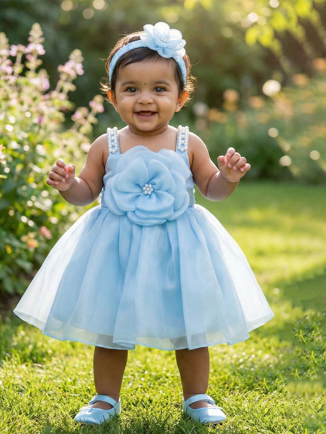 Lagorii Embellished Applique Fit & Flare Dress-picture-50