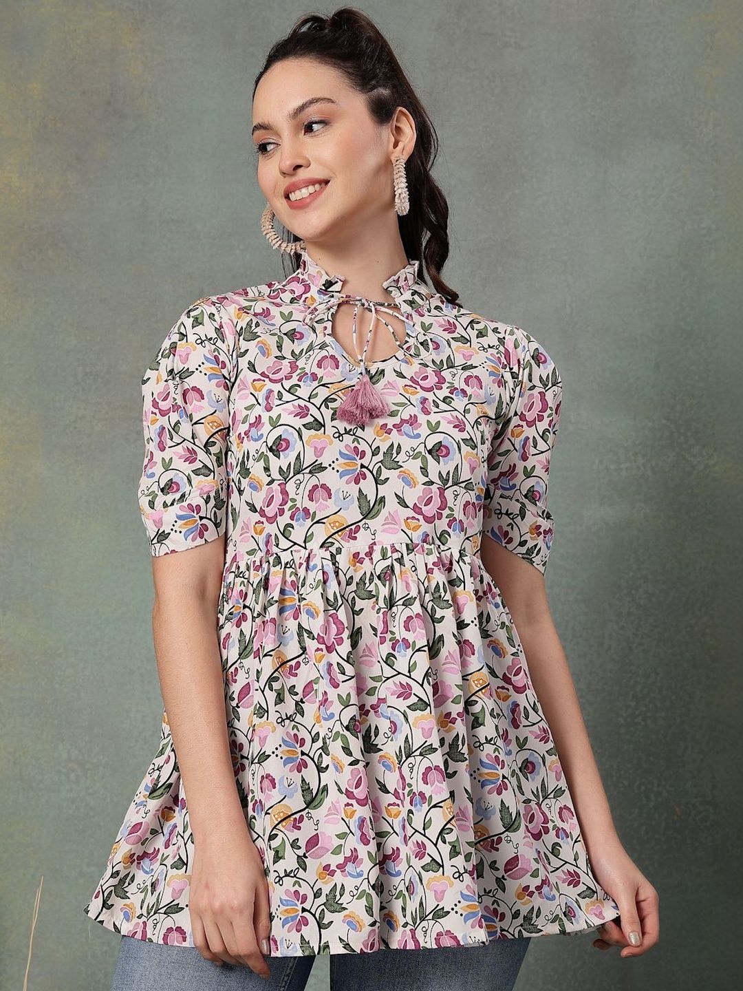 God Bless Floral Print Top-picture-46